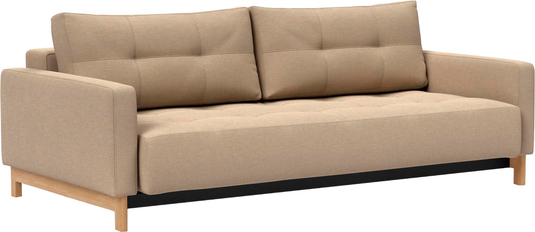 INNOVATION LIVING ™ Schlafsofa »Pyxis, 3-Sitzer Sofa mit extrabreiter Bettfunktion, Skandi-Design« Multifunktionssofa, extrabequem durch Taschenfederkern, Dauerschläfer