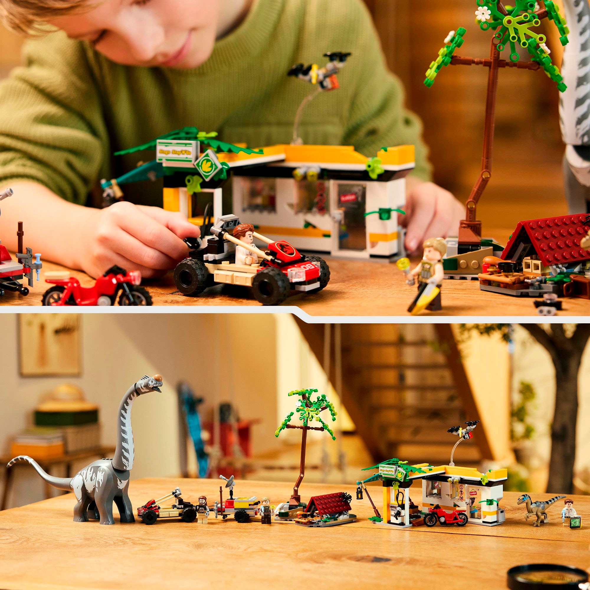 LEGO® Konstruktionsspielsteine »Raptor & Titanosaurus: Große Fährtensuche (76973), LEGO Jurassic World«, (582 St.), Made in Europe