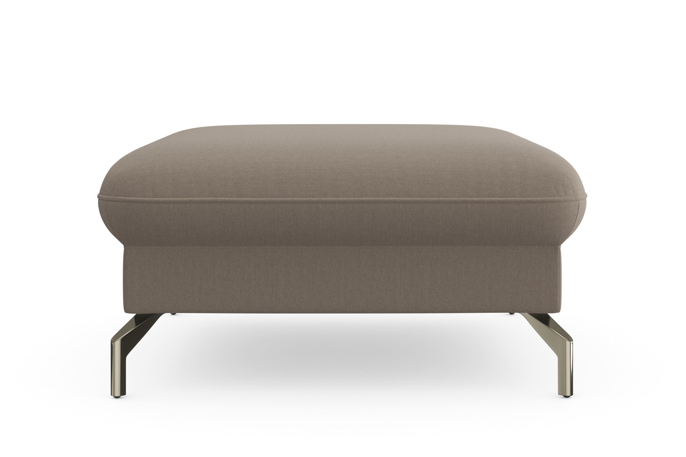 sit&more Hocker »Fashion«, inklusive Federkern, mit satinierten Nickelfüßen