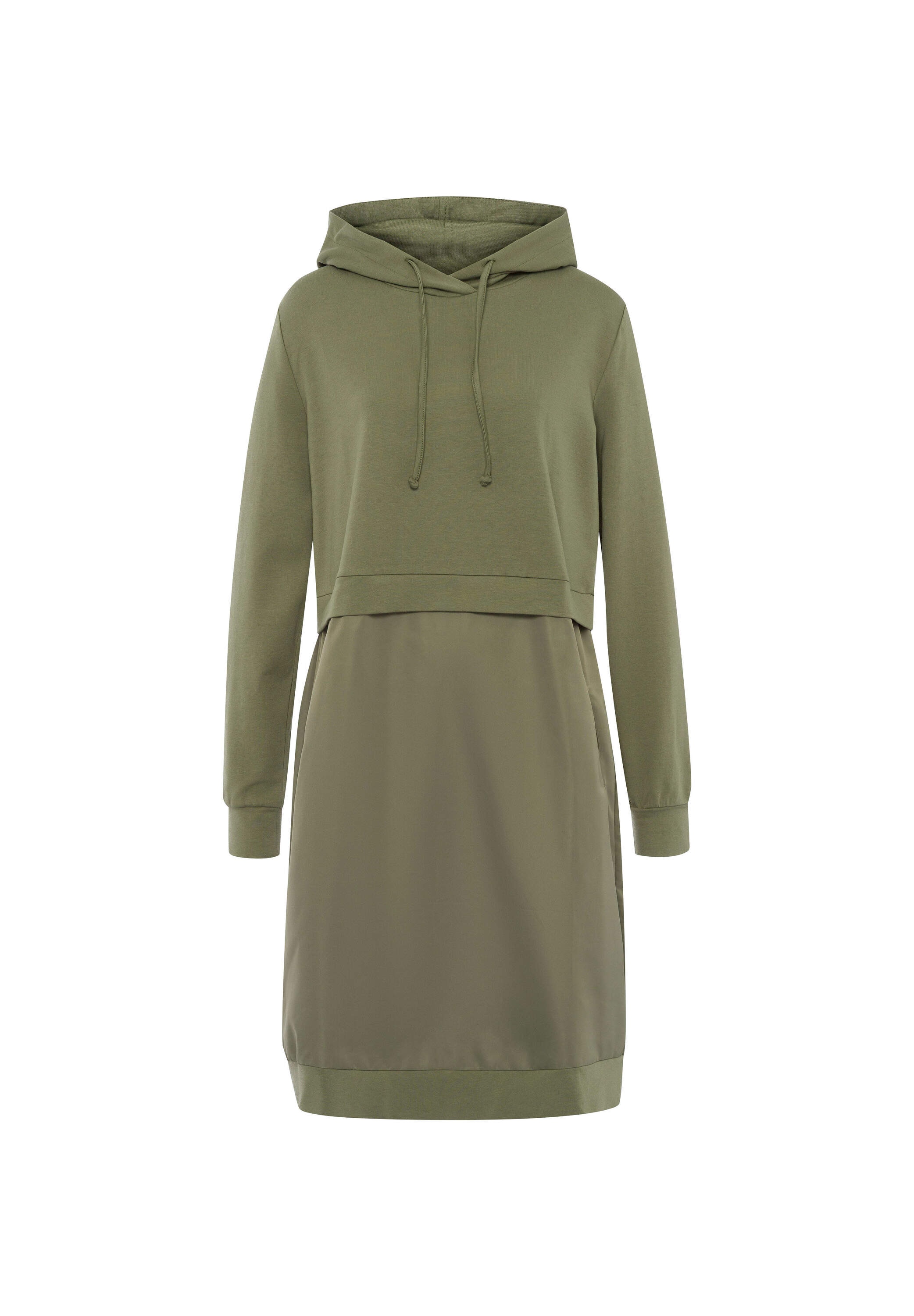 heine Shirtkleid »Shirtkleid Shirtkleid mit Kapuze, 2-in-1-Optik« Paspeltasche