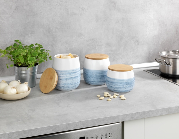 WENKO Vorratsdose »Modell Mala« 1 Stk. tlg. Aufbewahrungsdose für Vorräte mit Aquarell-Dekor, luftdichter Deckel