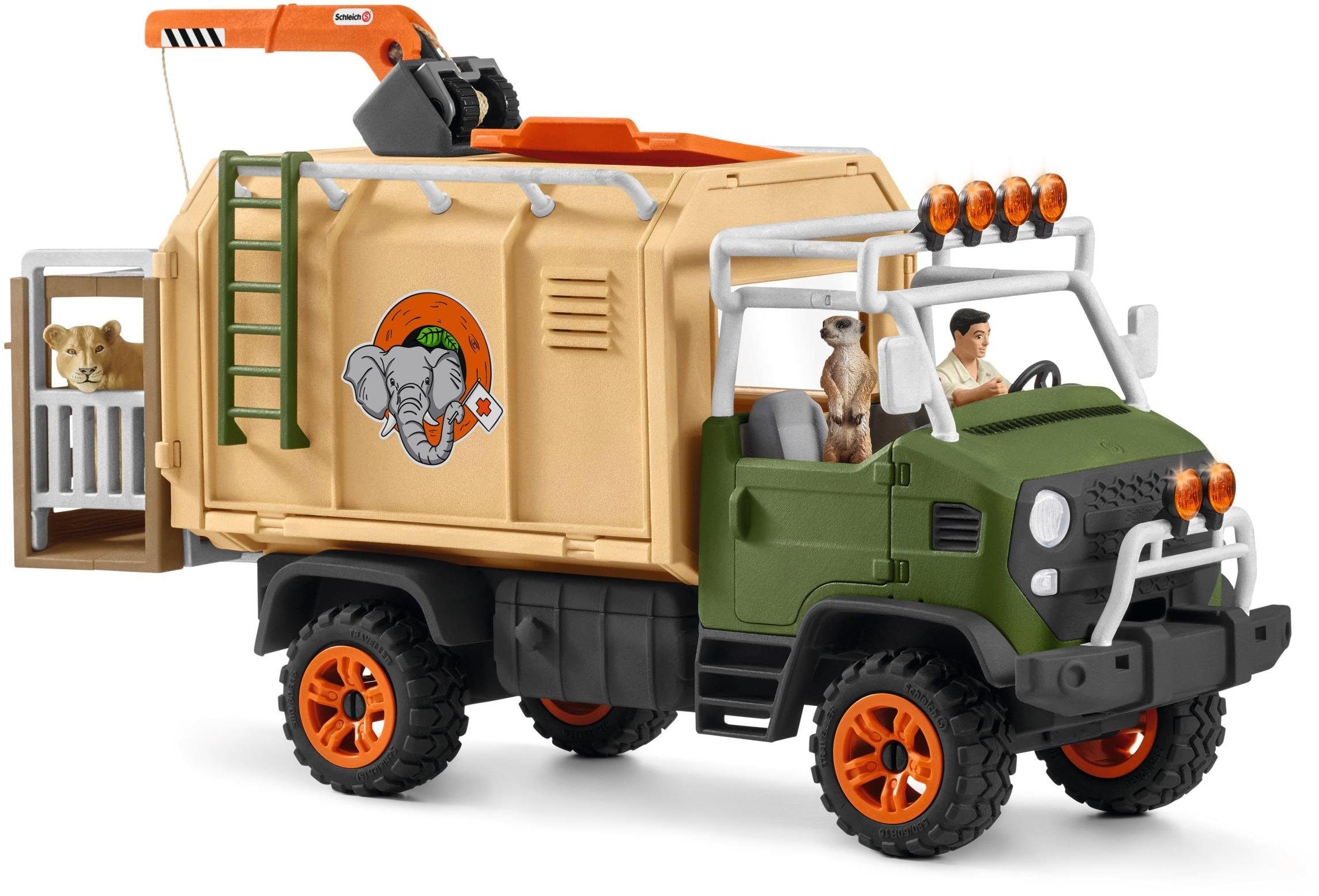 Schleich® Spielwelt »WILD LIFE, Großer Truck Tierrettung (42475)«, (Set), Made in Europe