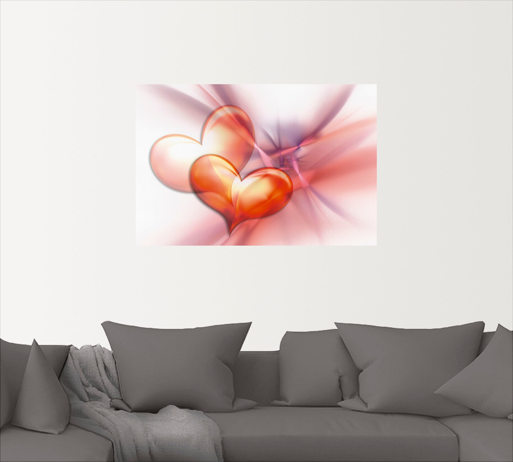 Artland Wandbild »Das höchste Glück«, Herzen, (1 St.), als Alubild, Outdoorbild, Leinwandbild, Poster, Wandaufkleber