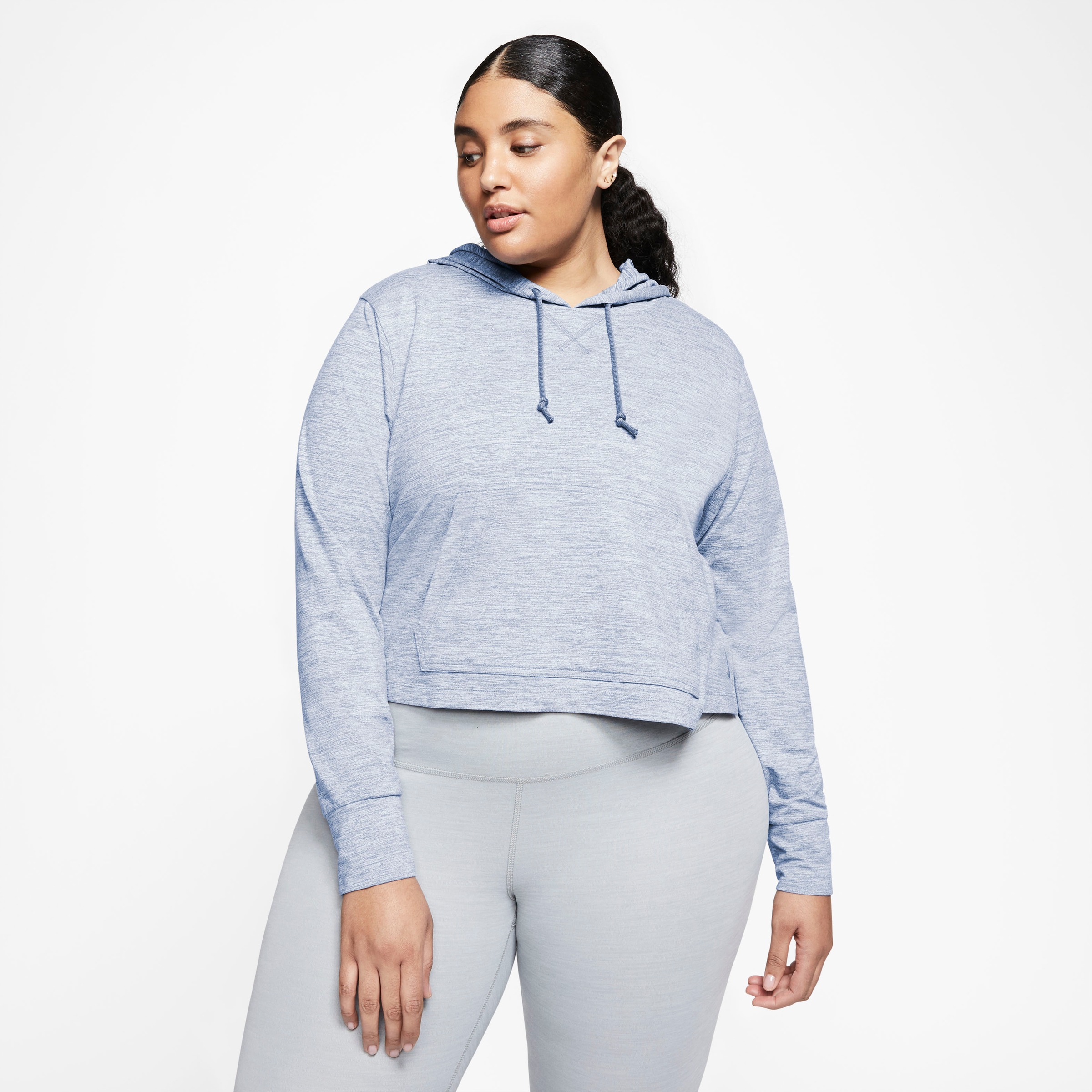 Nike Kapuzensweatshirt »YOGA JERSEY CROP HOODIE PLUS SIZE«, In großen Größen