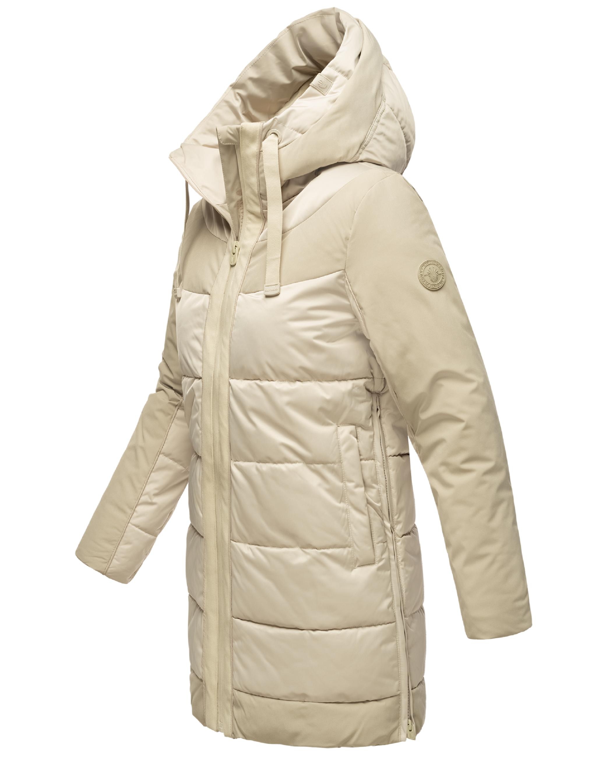 Navahoo Steppjacke »Steppjacke Samtkätzchen«, mit Kapuze, Modischer, gesteppter Damen Winter Kurzmantel