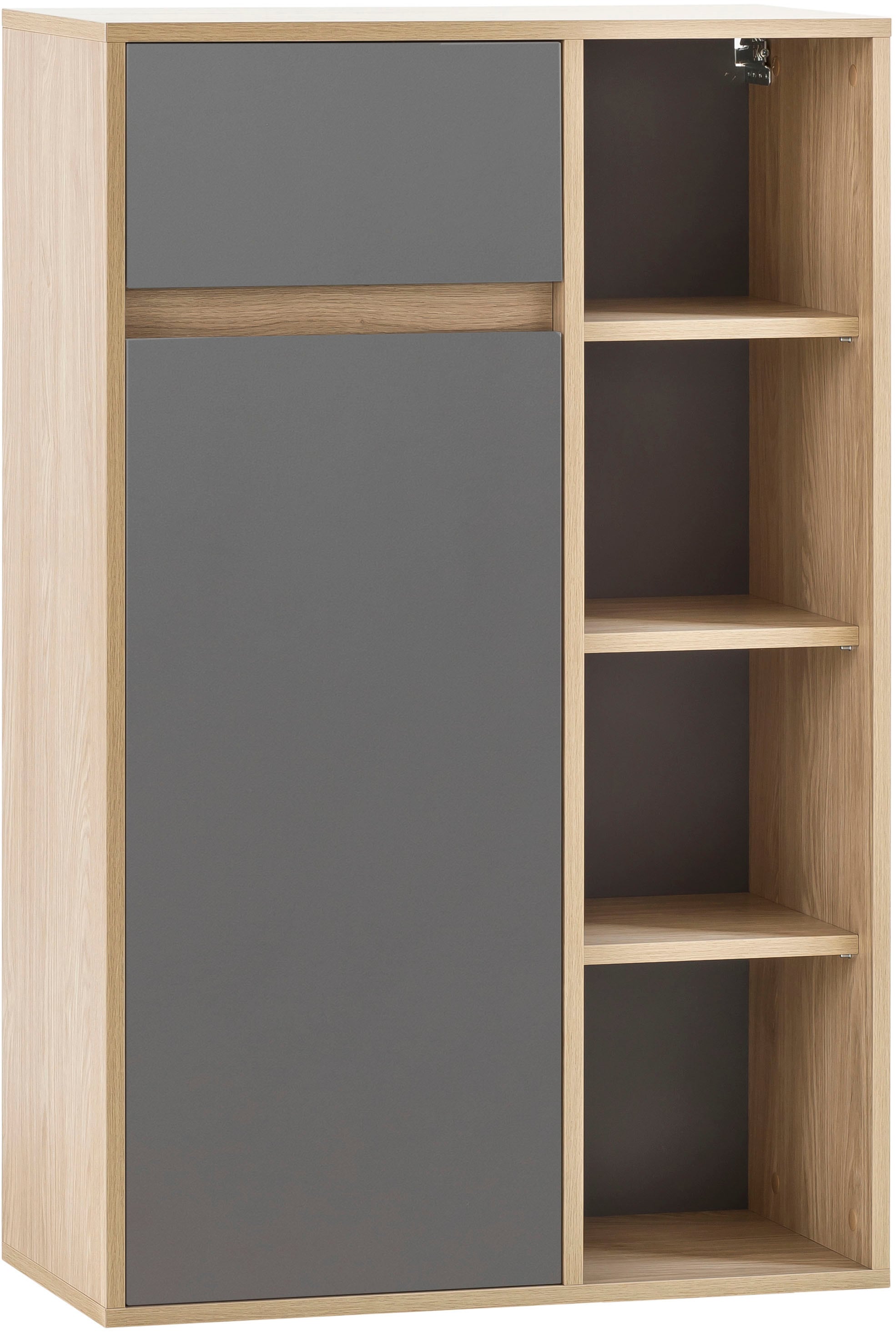 Schildmeyer Midischrank »Mali, Breite 66 cm«, Holzdekor mit fühlbarer Struktur, Grifflose Türöffnung
