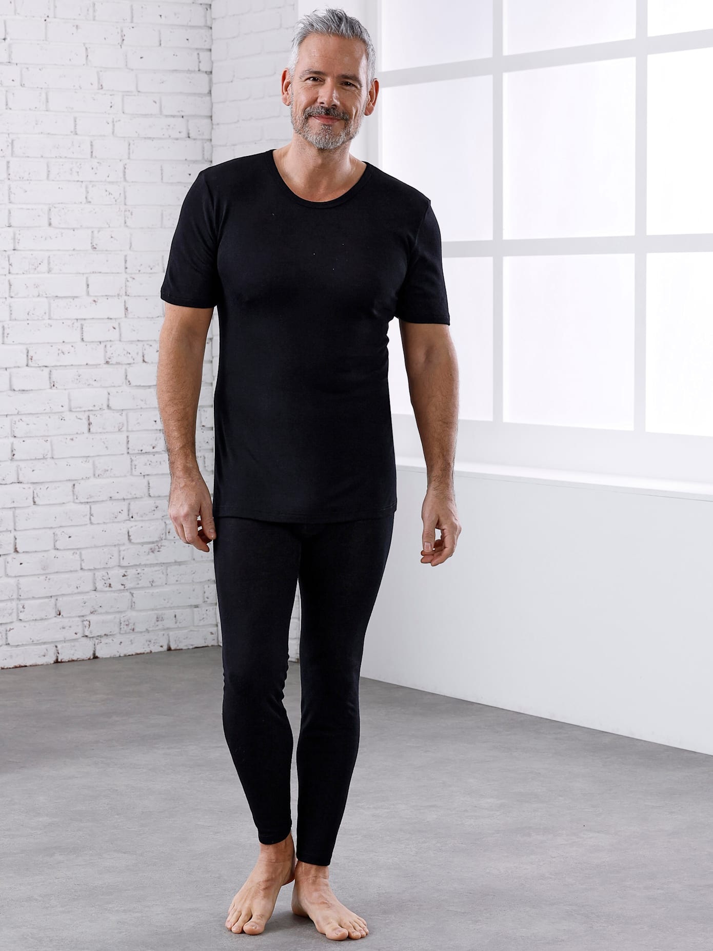 Conta Herren Unterhemd 1 Stk. tlg. in schwarz, Größe 6