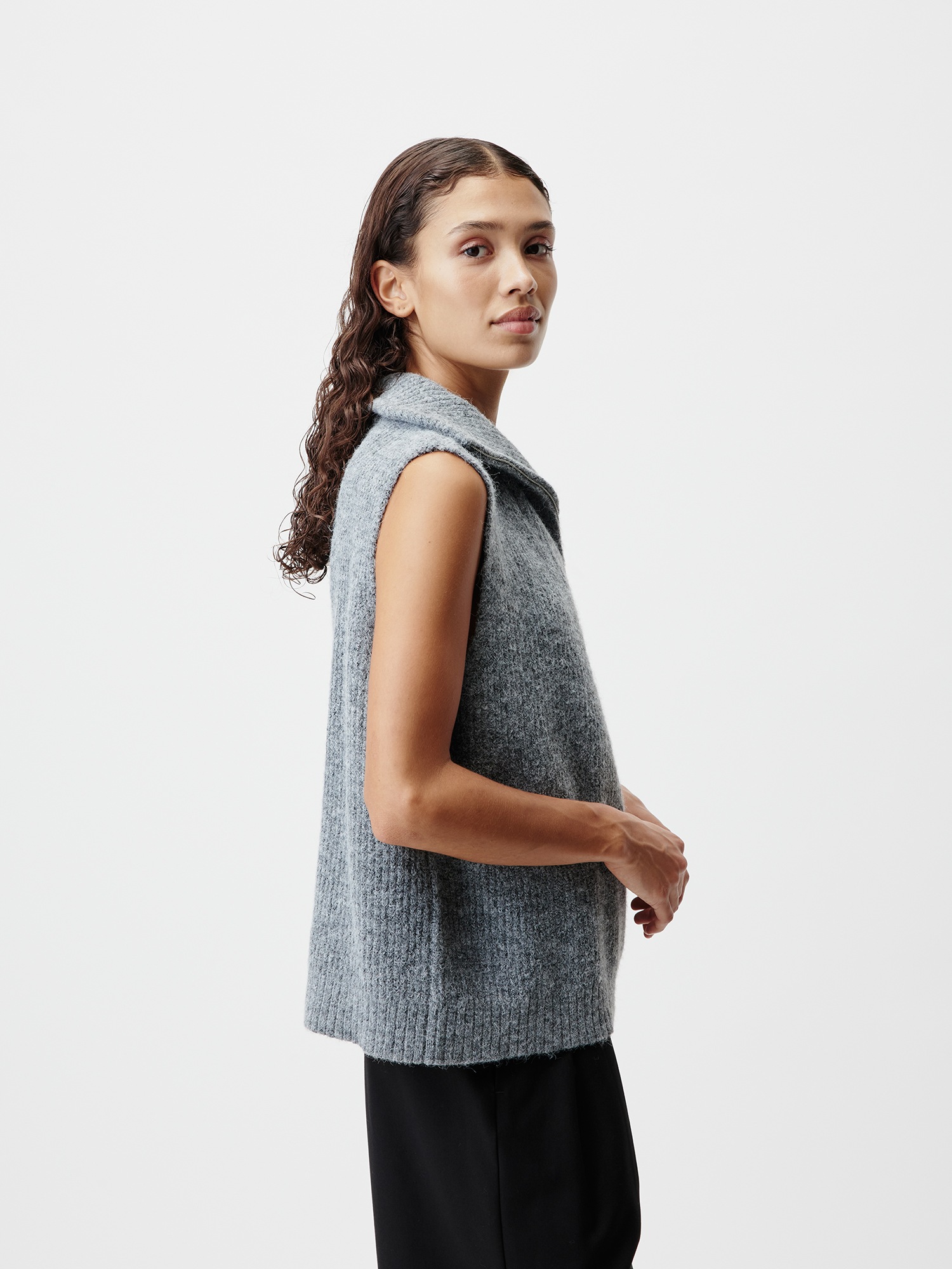 LeGer Pullunder »Blakely, LeGer by Lena Gercke« grob gestrickte Struktur, melierte Optik