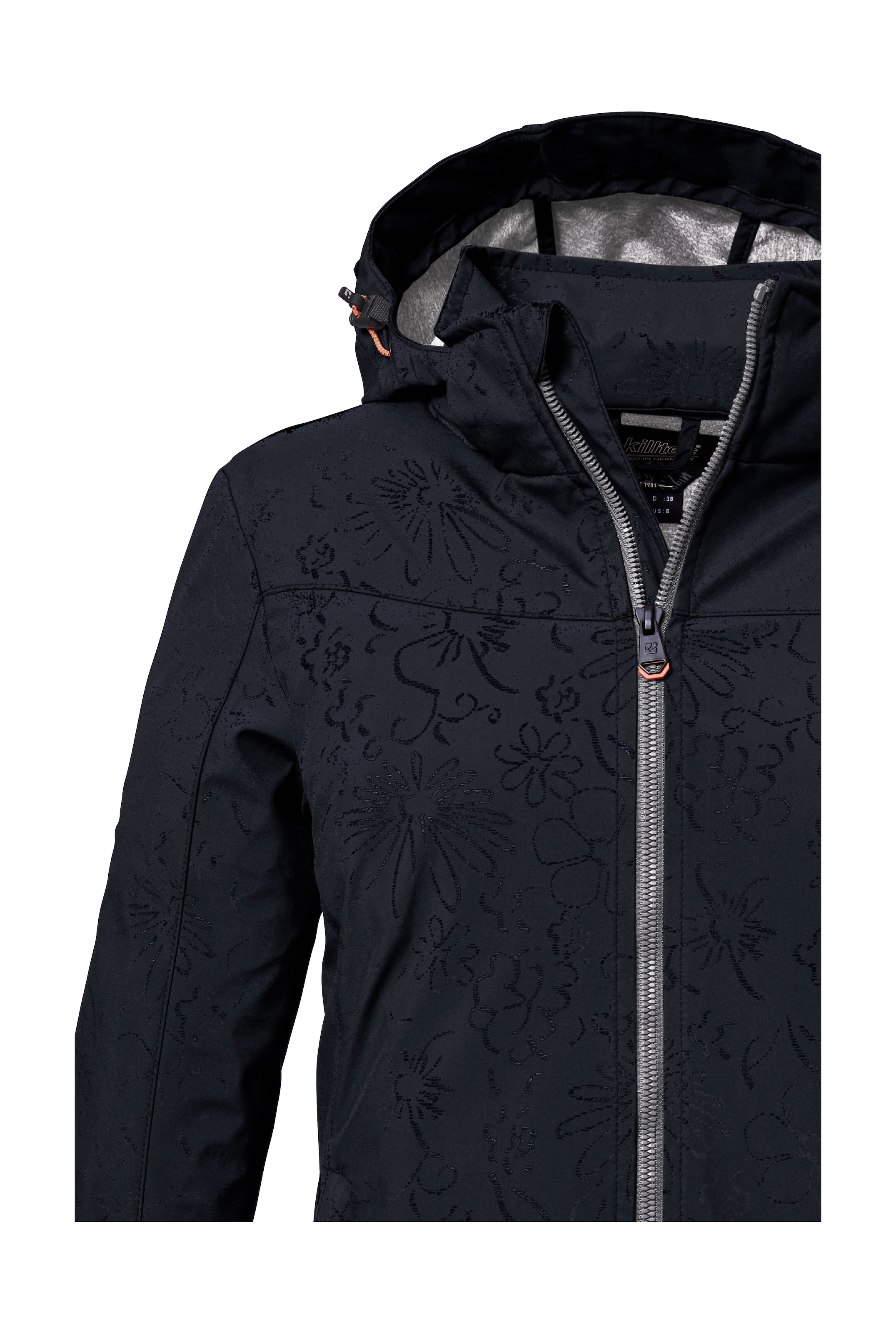 Killtec Softshelljacke »KOS 40 WMN SFTSHLL JCKT«, Wasserabweisende, atmungsaktive Damenjacke aus recyceltem Material