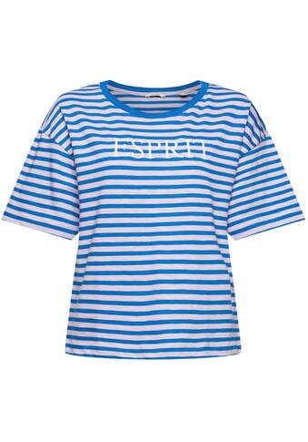 Esprit Kurzarmshirt, mit Logo-Stickerei vorne kaufen