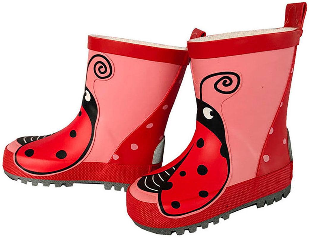 MAXIMO Gummistiefel, mit niedlichem Marienkäfer-Patch