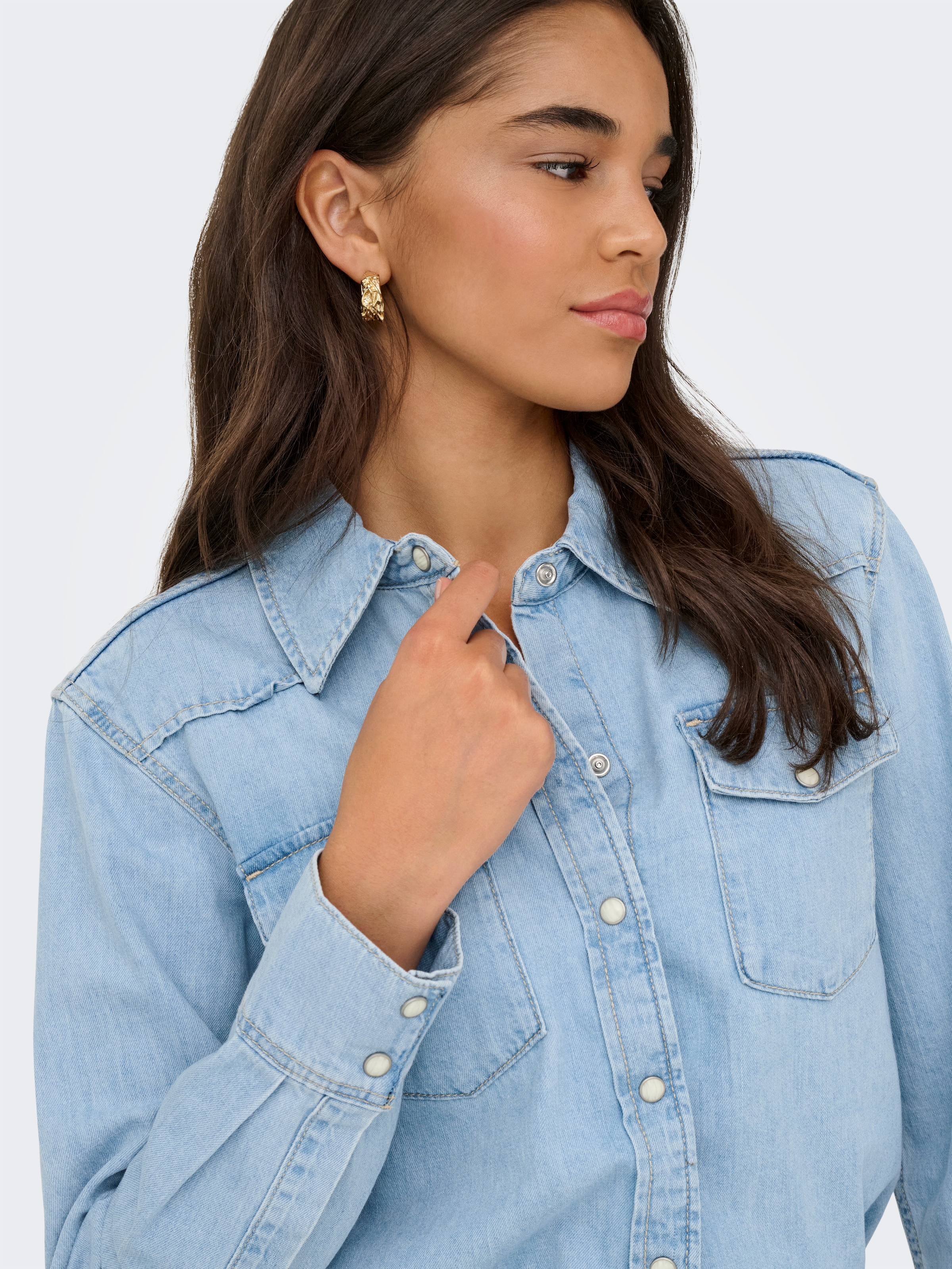 ONLY Jeansbluse »ONLCHARLIZE LS DNM SHIRT AKM NOOS«