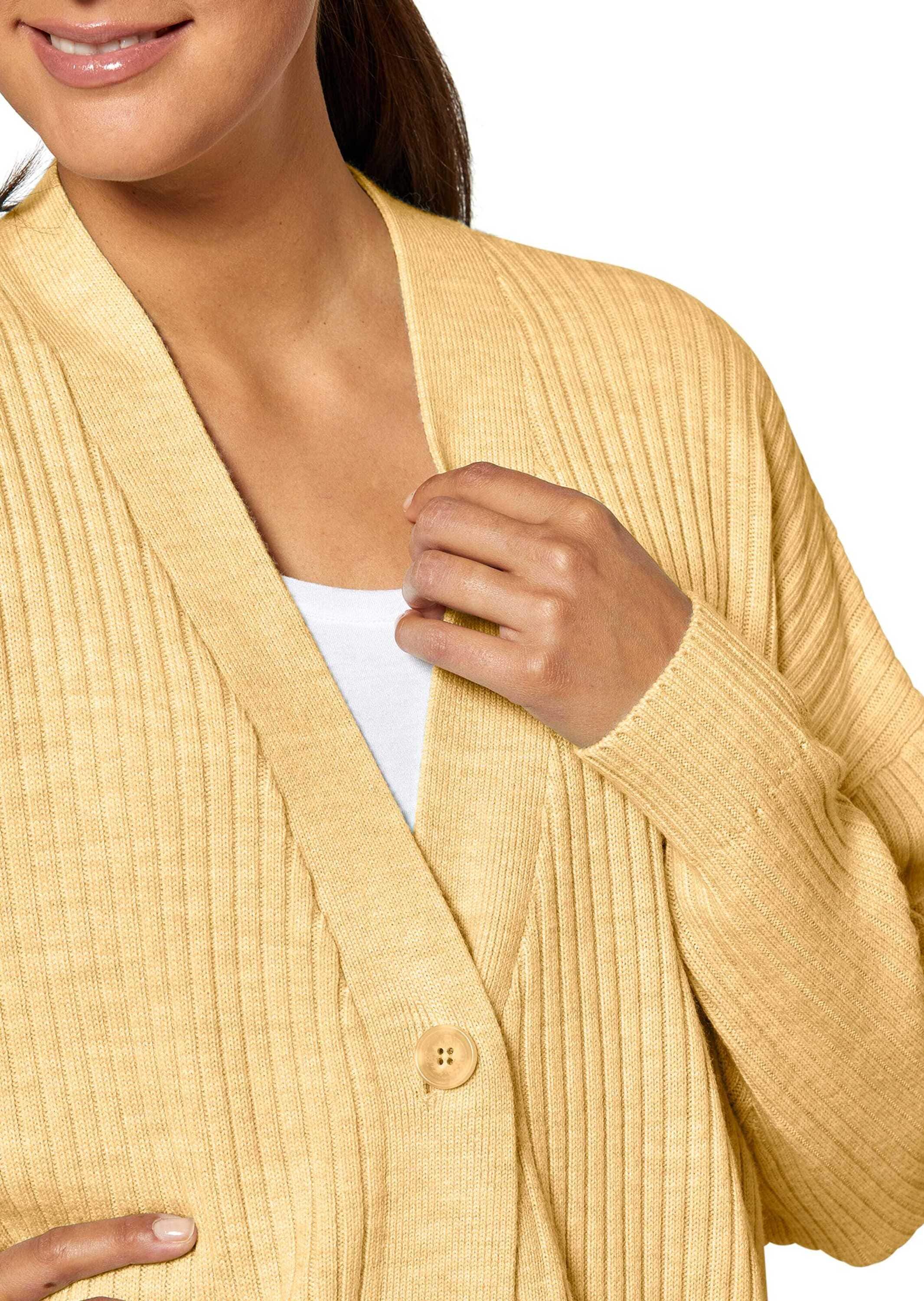 MADELEINE Strickjacke »Strickjacke Langer Woll-Cardigan im Oversize-Stil«