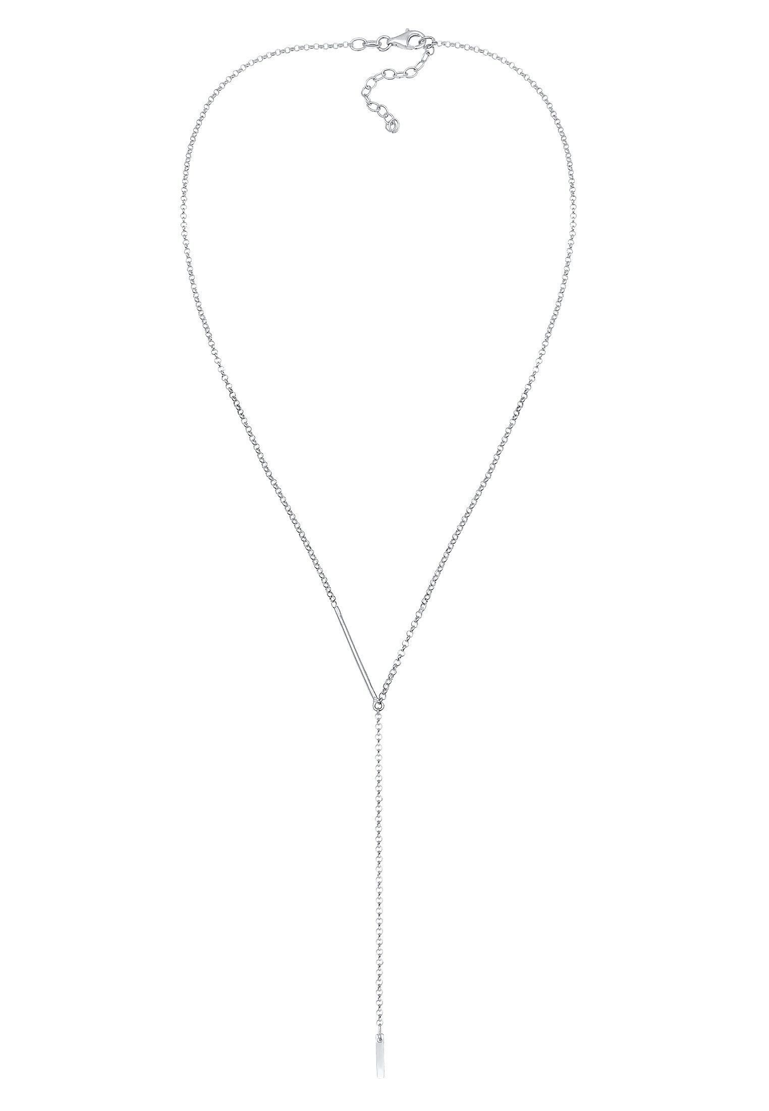 Elli Y-Kette »Halskette Erbskette Y-Kette Geo Design Rechteck 925 Silber«