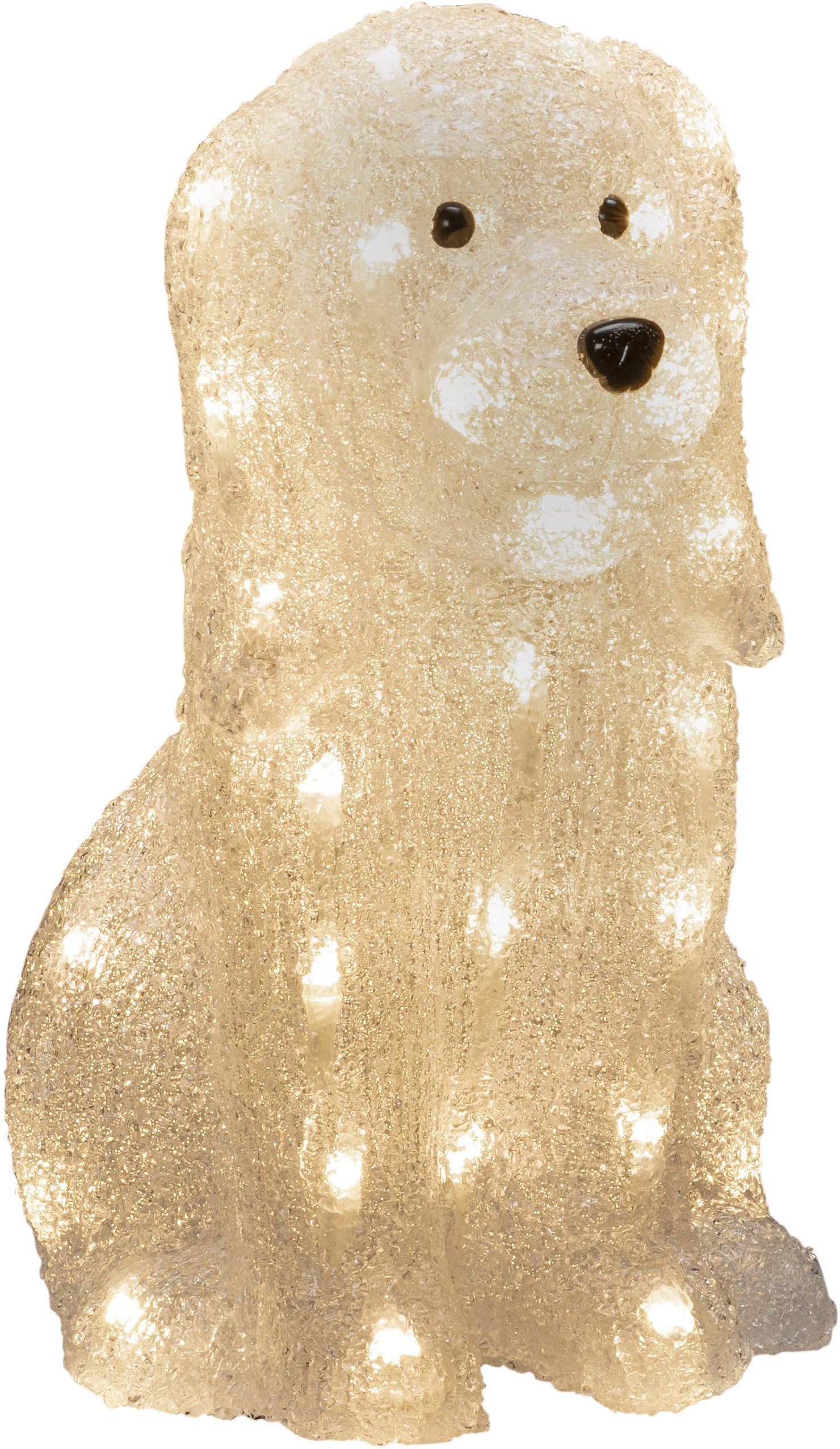 weiße Dioden KONSTSMIDE Dekofigur 40 Weihnachtsdeko »Acryl Hund bei warm sitzend, LED OTTO aussen«,
