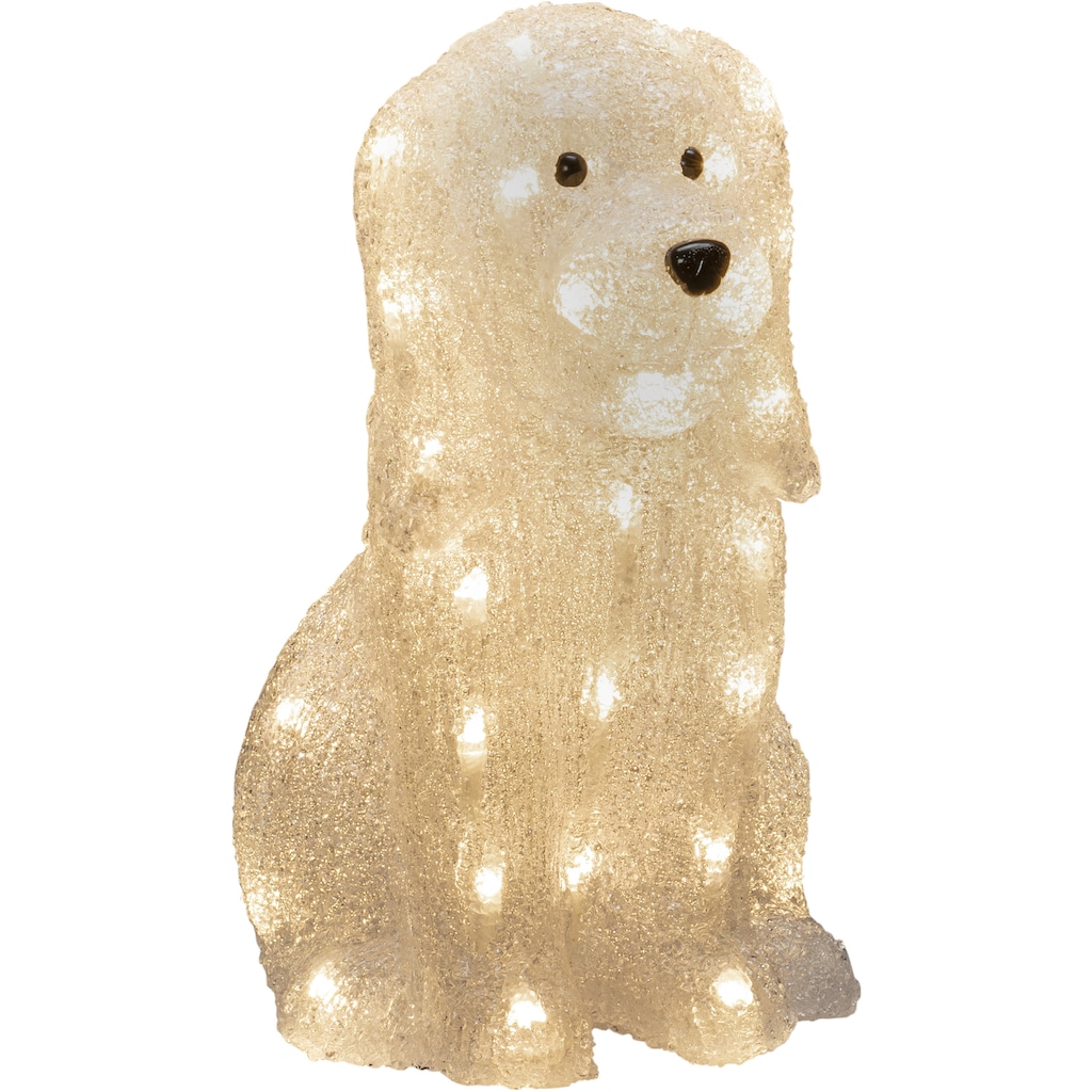 KONSTSMIDE LED Dekofigur »Acryl Hund sitzend, Weihnachtsdeko aussen«