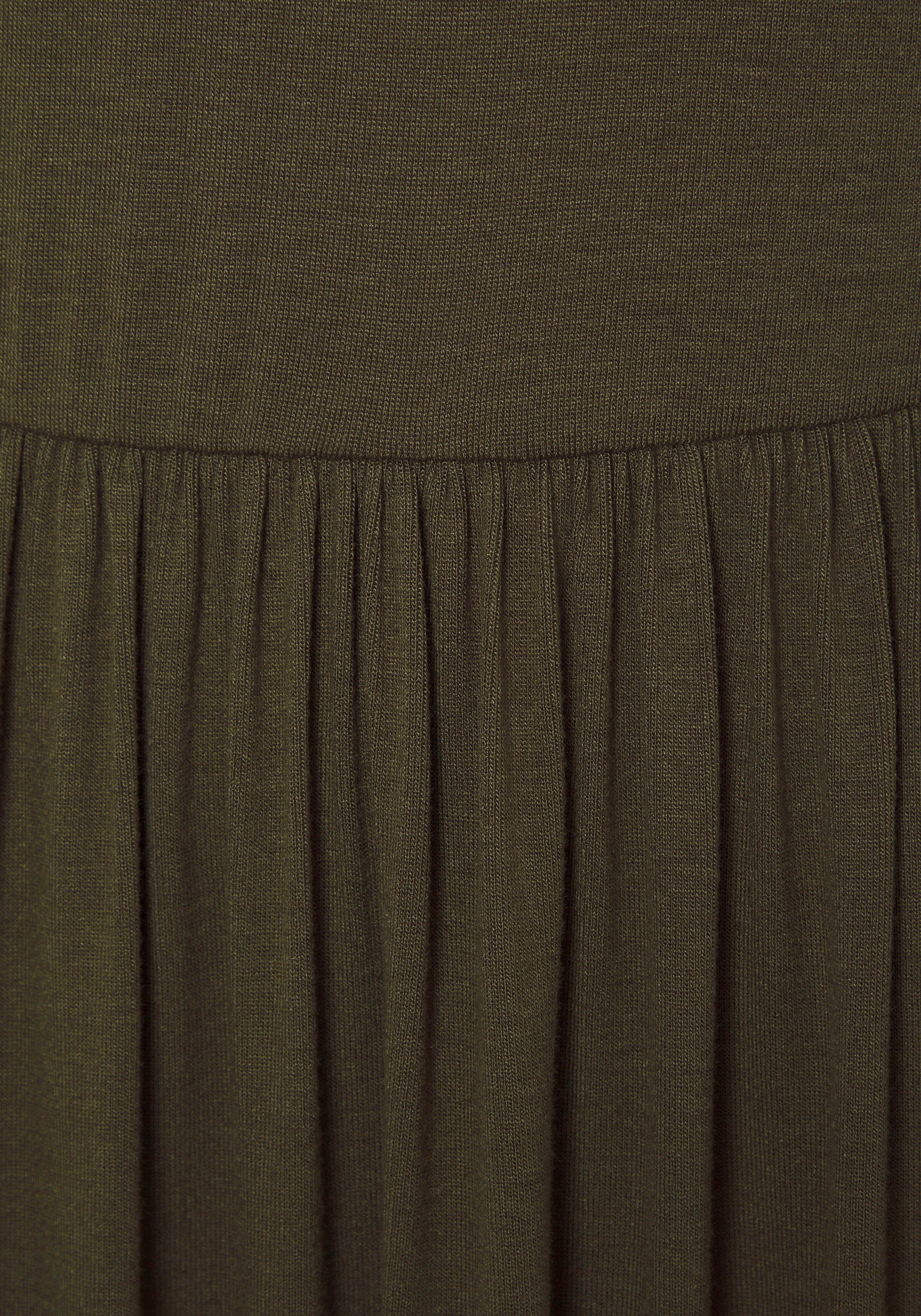 LASCANA Midikleid Seitennahttaschen mit schmalem Oberteil, weiches Jerseykleid, basic