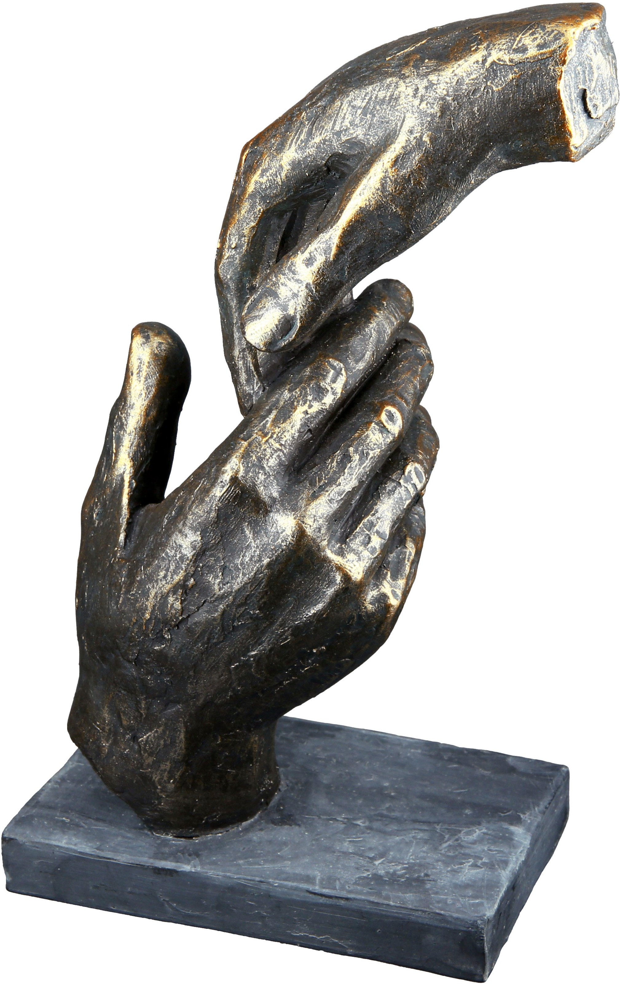 Casablanca by Gilde Dekofigur »Skulptur Two hands, bronzefarben«, braun