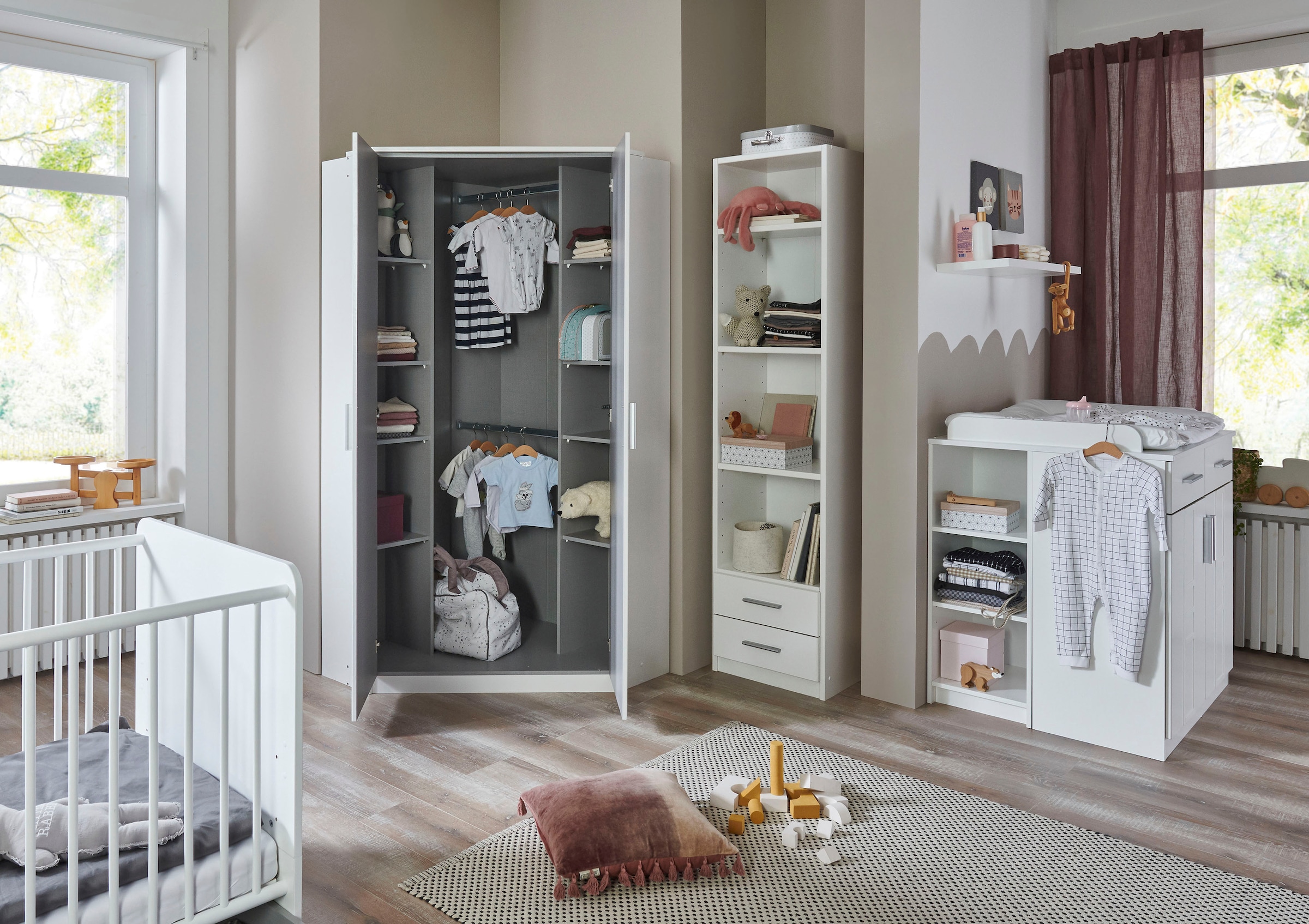 Wimex Eckkleiderschrank »Borkum«, inklusive OTTO kaufen Einlegeböden und Kleiderstangen Online im Shop