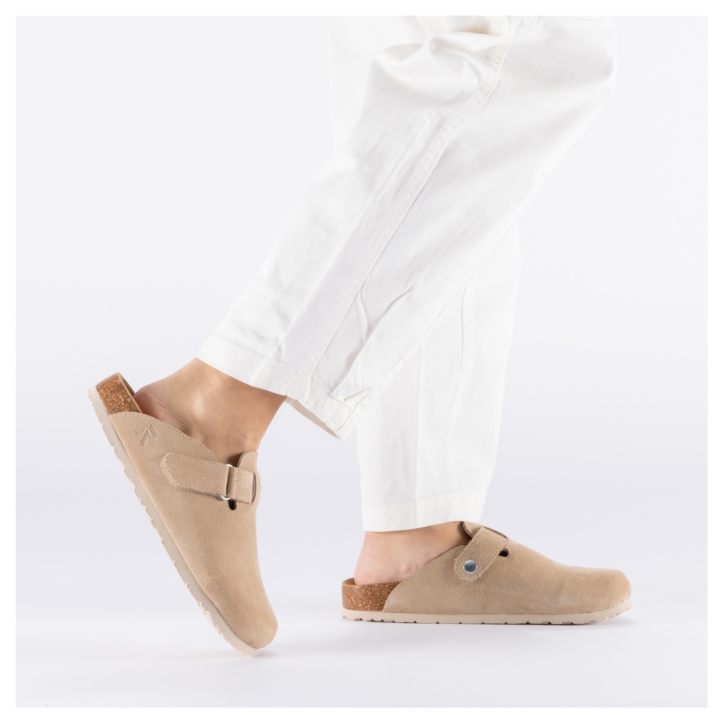 Rieker Clog  Pantolette, Hausschuh, Sommerschuh mit Klettriemchen
