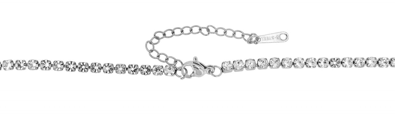 Adelia´s Edelstahlkette »Adelia's Damen Edelstahl Tenniskette Halskette 40 cm + 5.0 cm«