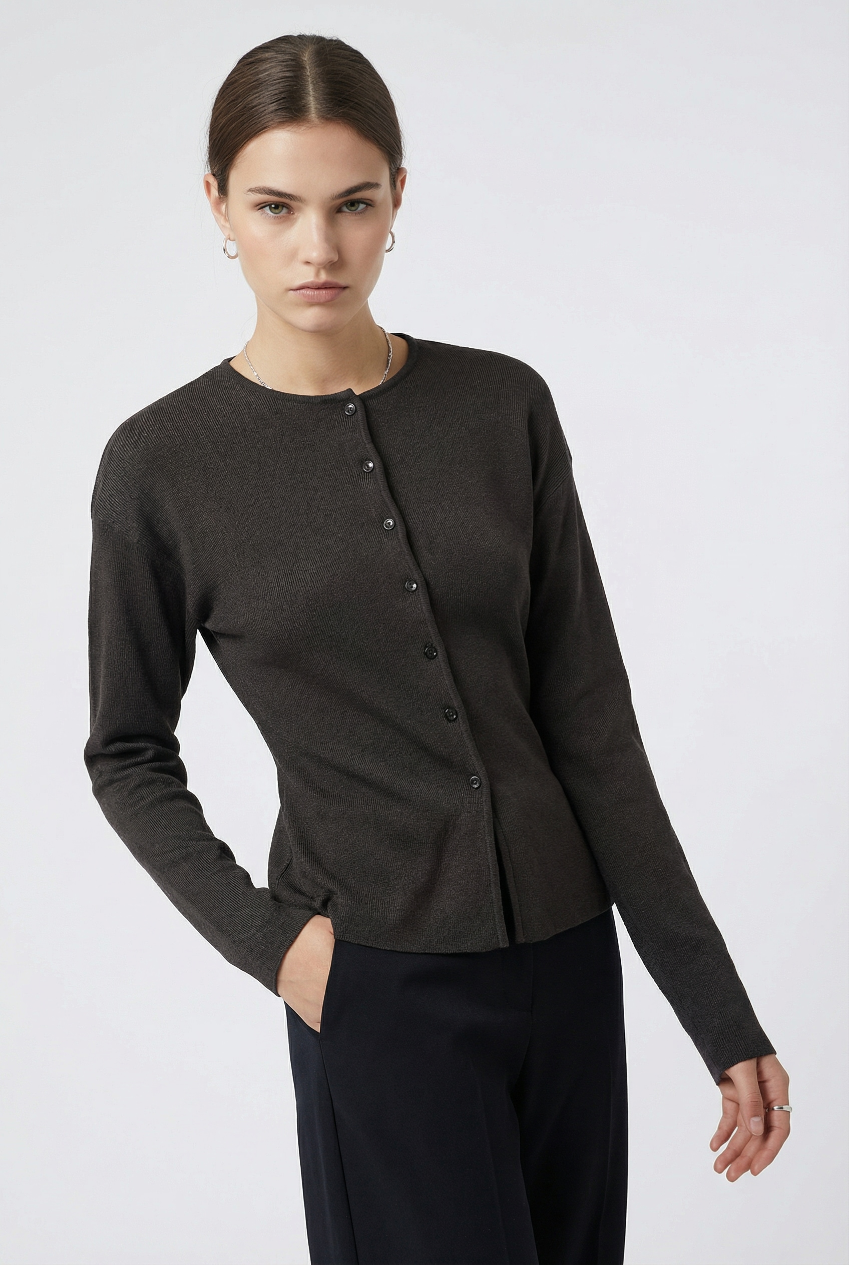 ONLY Strickjacke »ONLLUCY LS O-NECK CARDIGAN EX KNT« Materialmix, regular fit, Rundhals