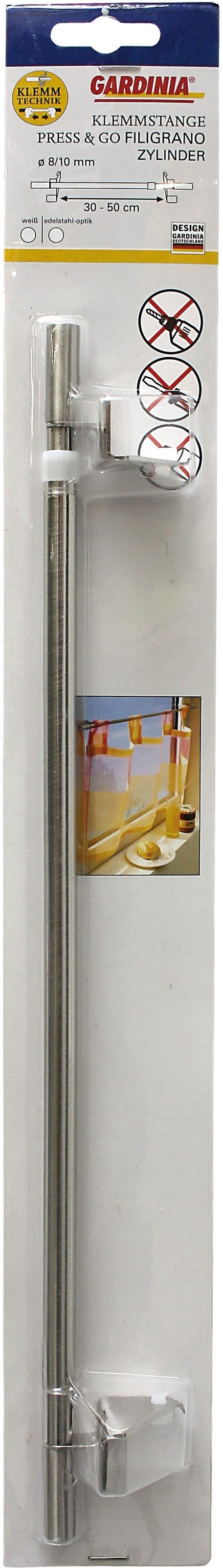 GARDINIA Scheibenstange »Klemmstange Filigrano Zylinder« Ø 10 mm ausziehbar Serie Press&Go