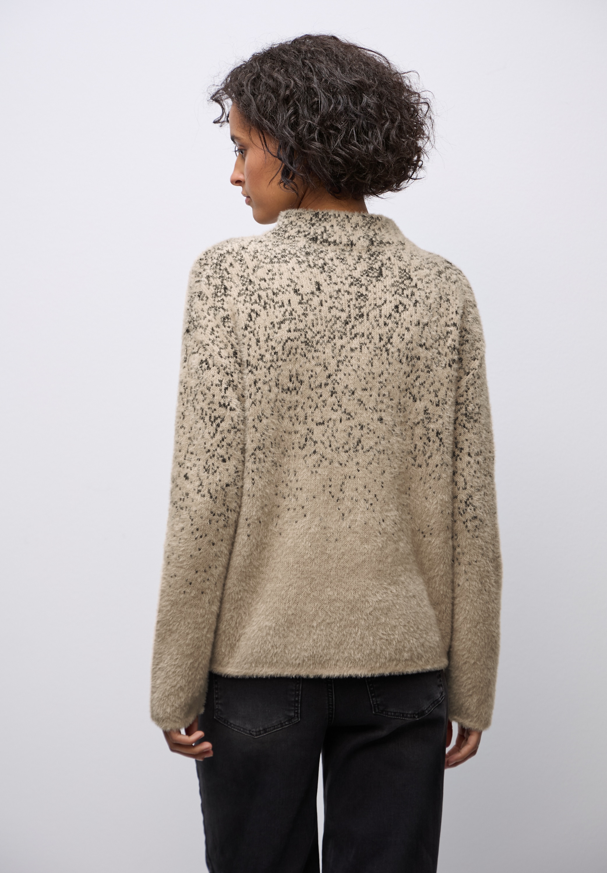 STREET ONE Jacquardpullover Federgarn Jacquard Pullover mit Turtelneck