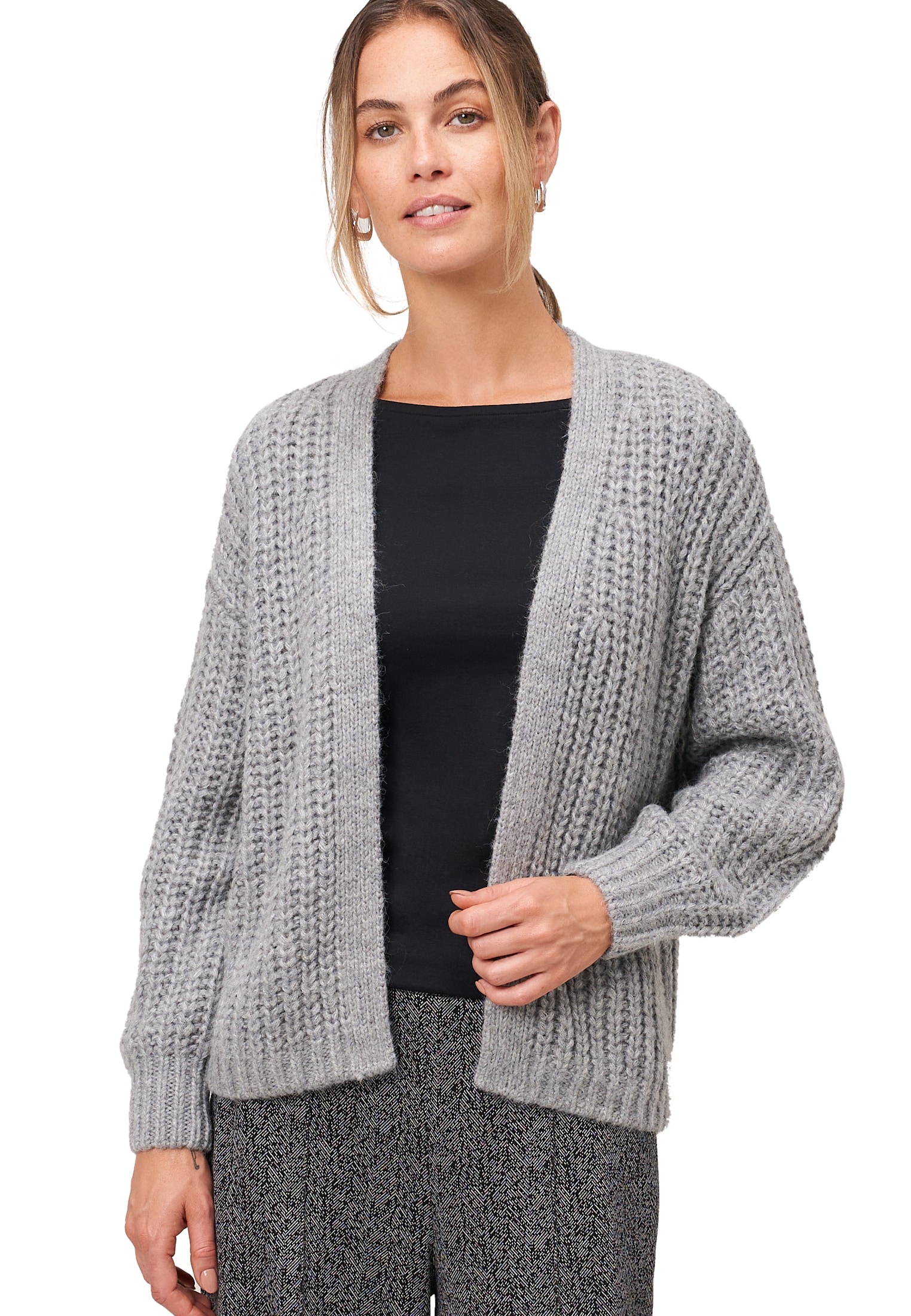 Zero Strickjacke »Grobstrickjacke offener Style«