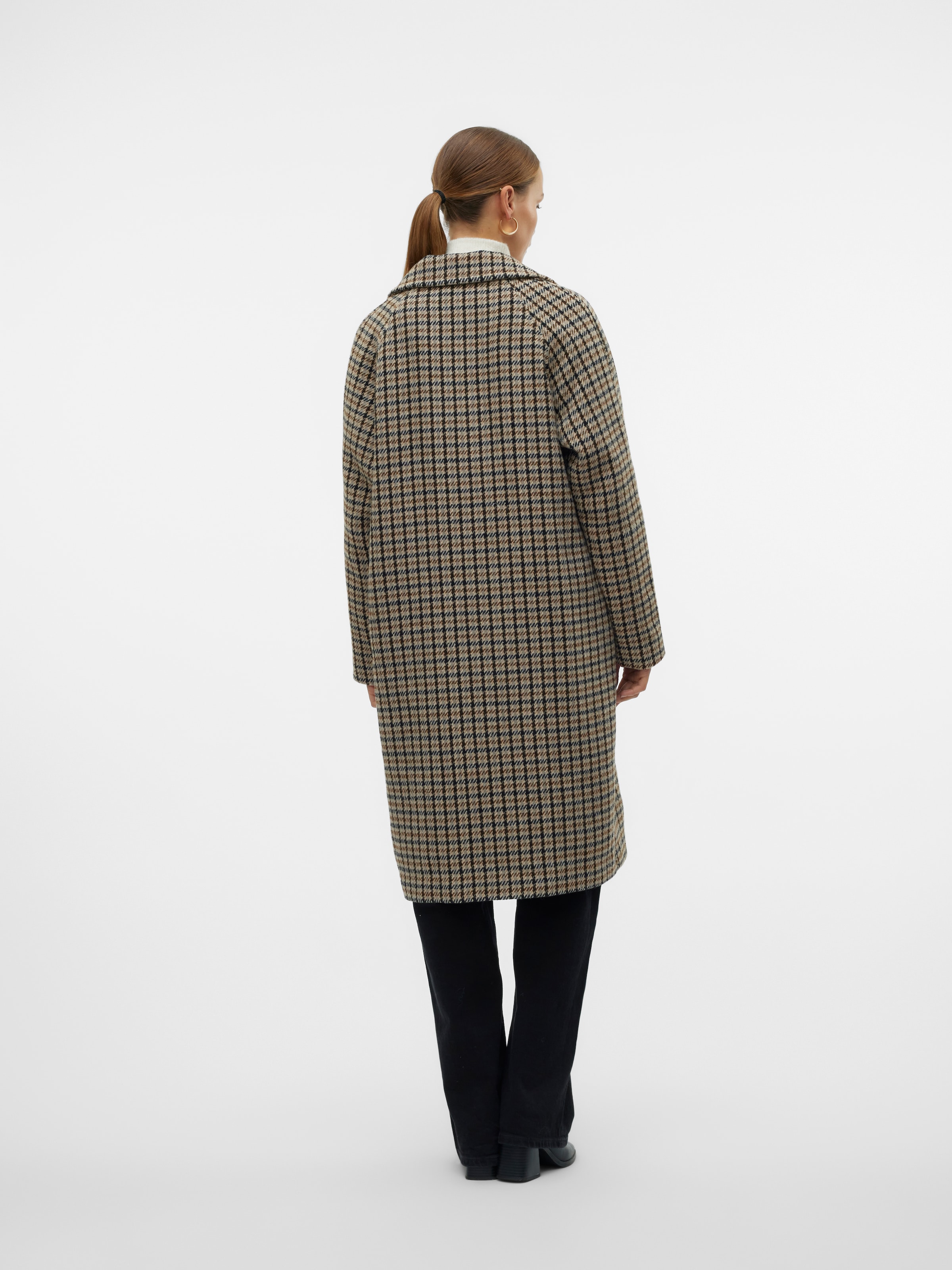 Vero Moda Langmantel »VMHANNAH LONG WOOL CHECK COAT GA BOO«