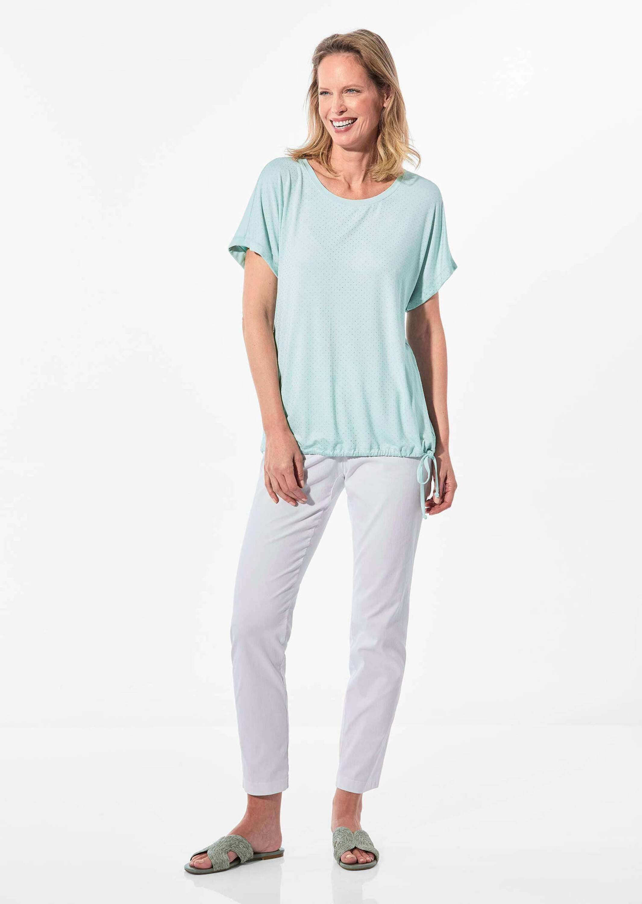 GOLDNER Kurzarmshirt »Shirt« Dekorative Schnürung