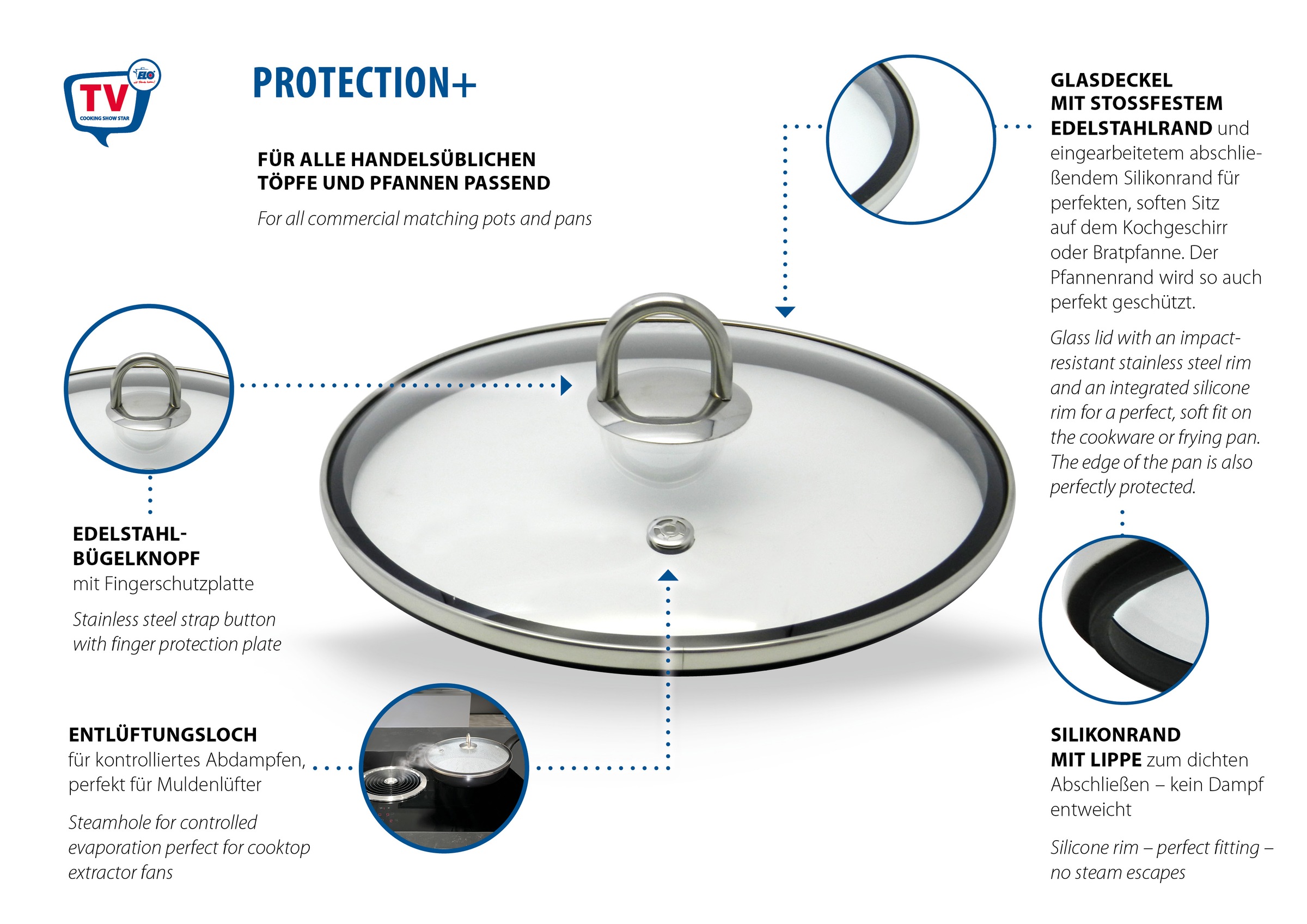 Elo Topfdeckel »Protection« mit Silikonrand