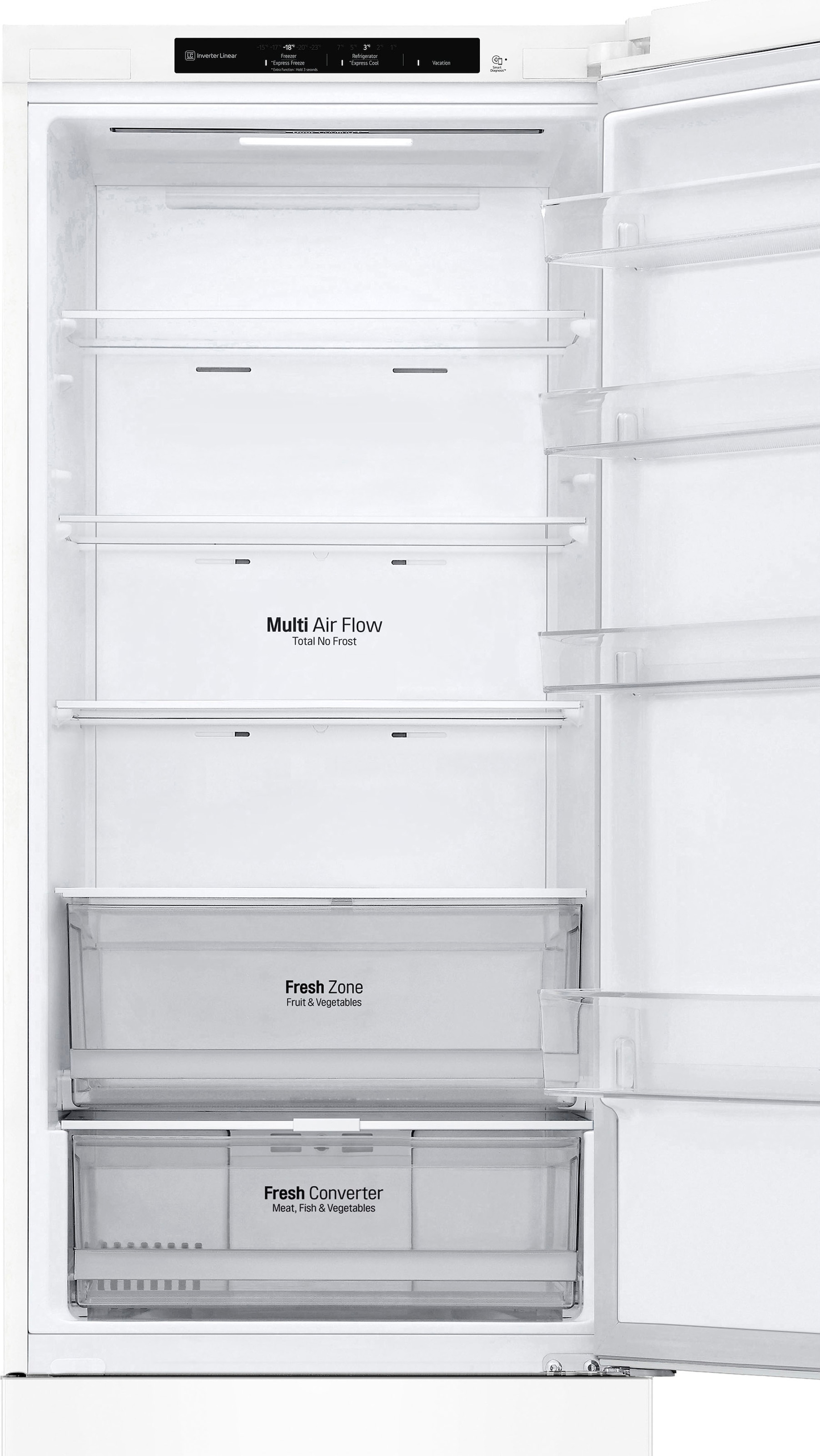 LG Kühl-/Gefrierkombination Serie 6 »GBP62SWNAC«