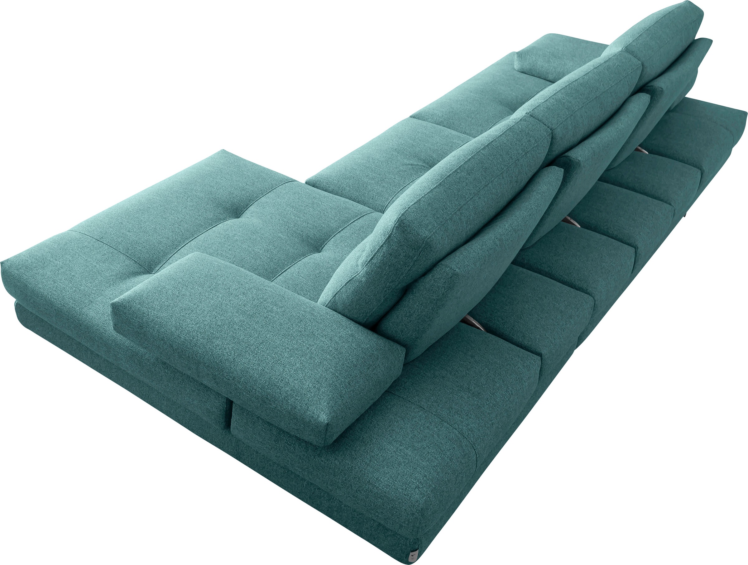 CALIA ITALIA Ecksofa »Toby Wing, L-Form, Designsofa mit sensationellem Sitzkomfort«, inklusive Sitztiefenverstellung, Füße in chrom glänzend
