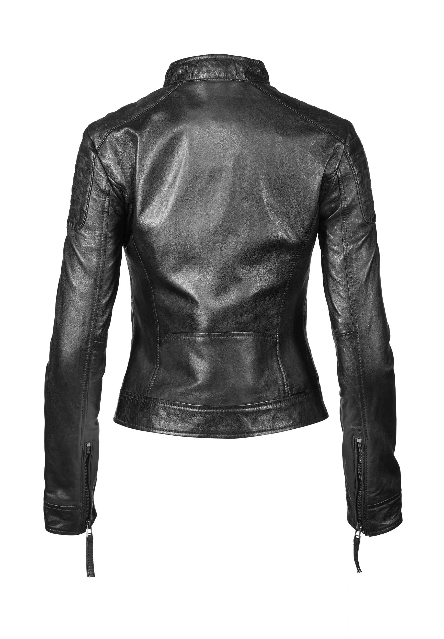 Apple of Eden Lederjacke »Apple of Eden Lederjacke AOE-101« ohne Kapuze aus hochwertigem Leder