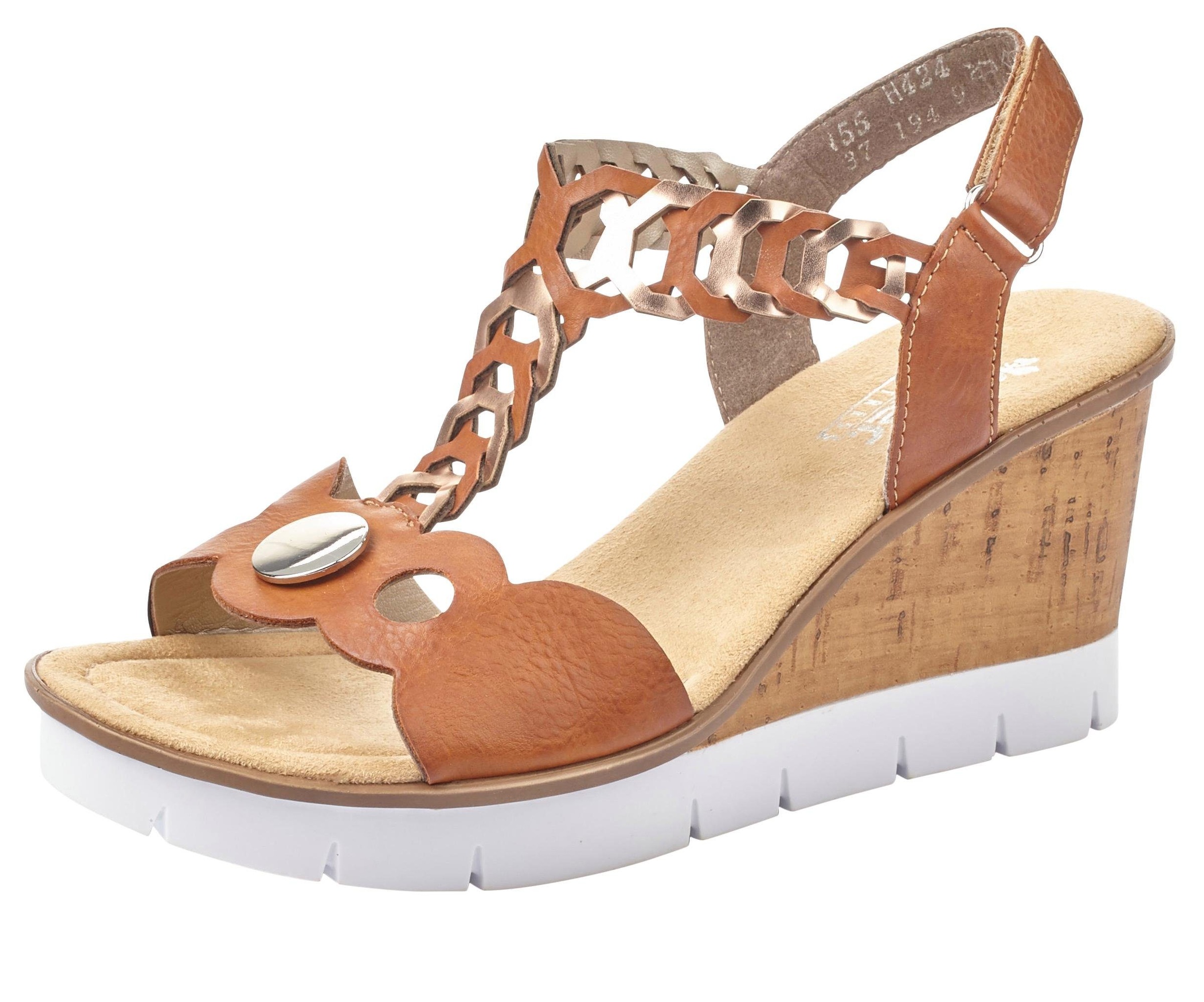 Rieker Sandalette, mit Metallic-Effekten