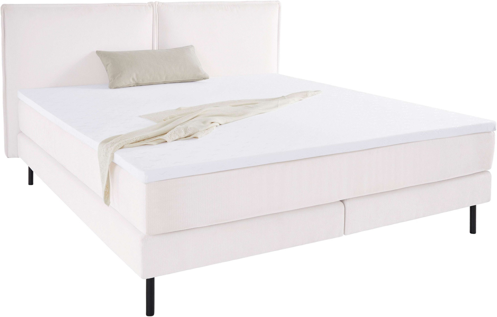 LeGer Home by Lena Gercke Bett »ERIK Boxbett mit Bonnell-/Taschen-Federkernmatratze, Breite 160/180cm« wahlweise Härtegrad der Matratze H2/H3/H4, Polsterbett mit/ohne Topper