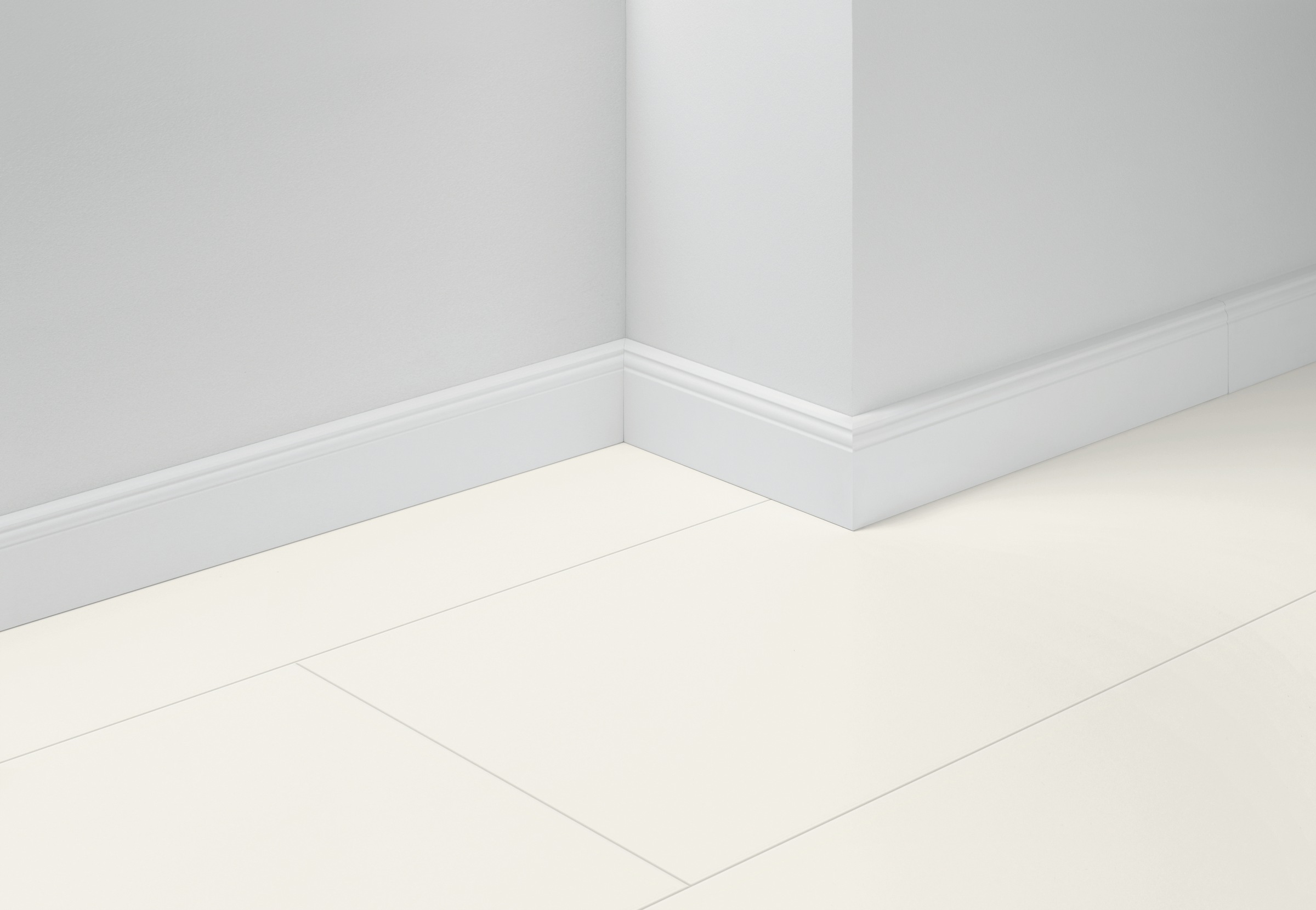 PARADOR Sockelleiste »Hamburger Leiste HL 2«, Uni Weiss Dekor D001