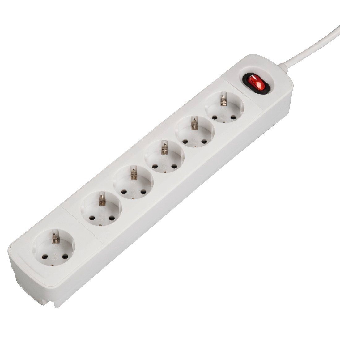Steckdosenleiste "TIDY-Line", 6-fach, mit Schalter, We