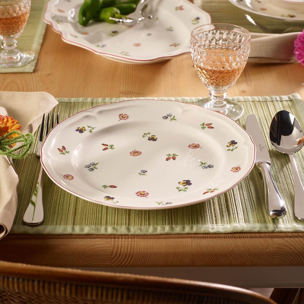 Villeroy & Boch Speiseteller »Speiseteller Petite Fleur ø 26,7 cm 6er Set weiß« Spülmaschinengeeignet, Mikrowellengeeignet