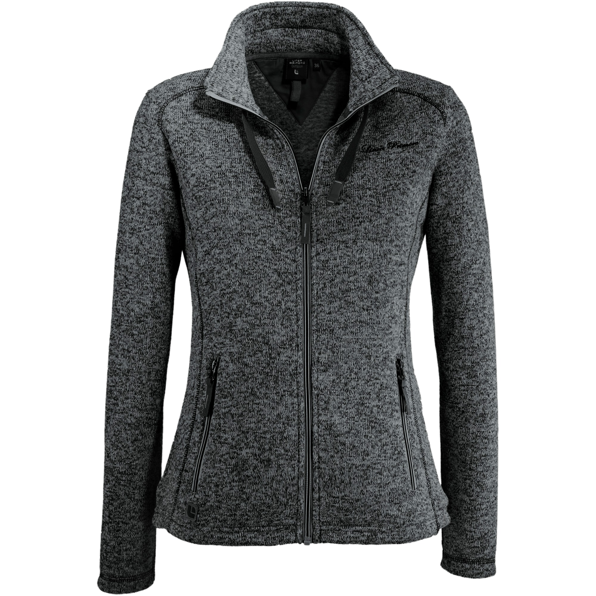 DEPROC Active Strickfleecejacke »LUVERNE WOMEN«, Kontrastreissverschluss