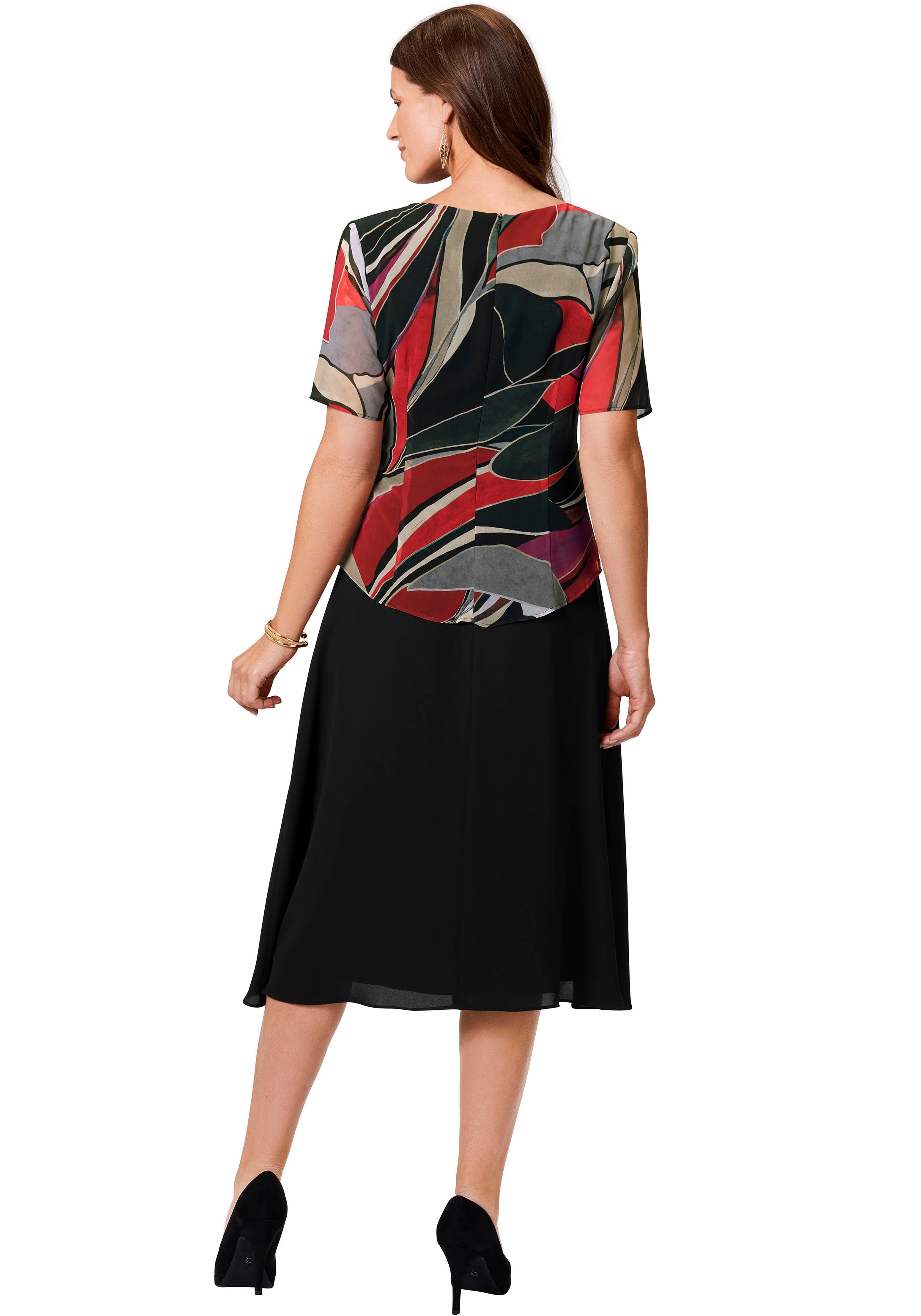 select! By Hermann Lange Blusenkleid, mit gemusterter Bluse