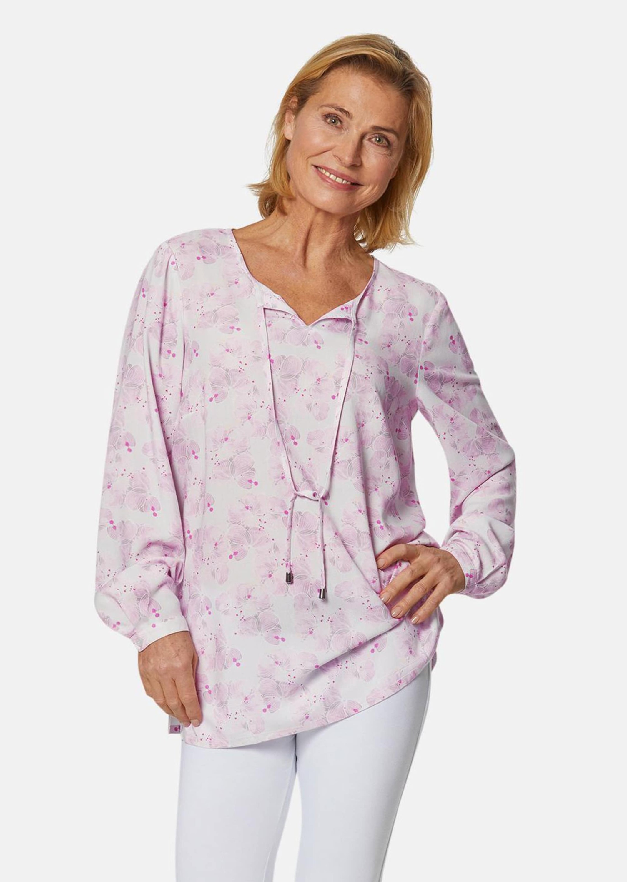 GOLDNER Druckbluse »Druckbluse aus feinfädiger Baumwoll-Qualität«