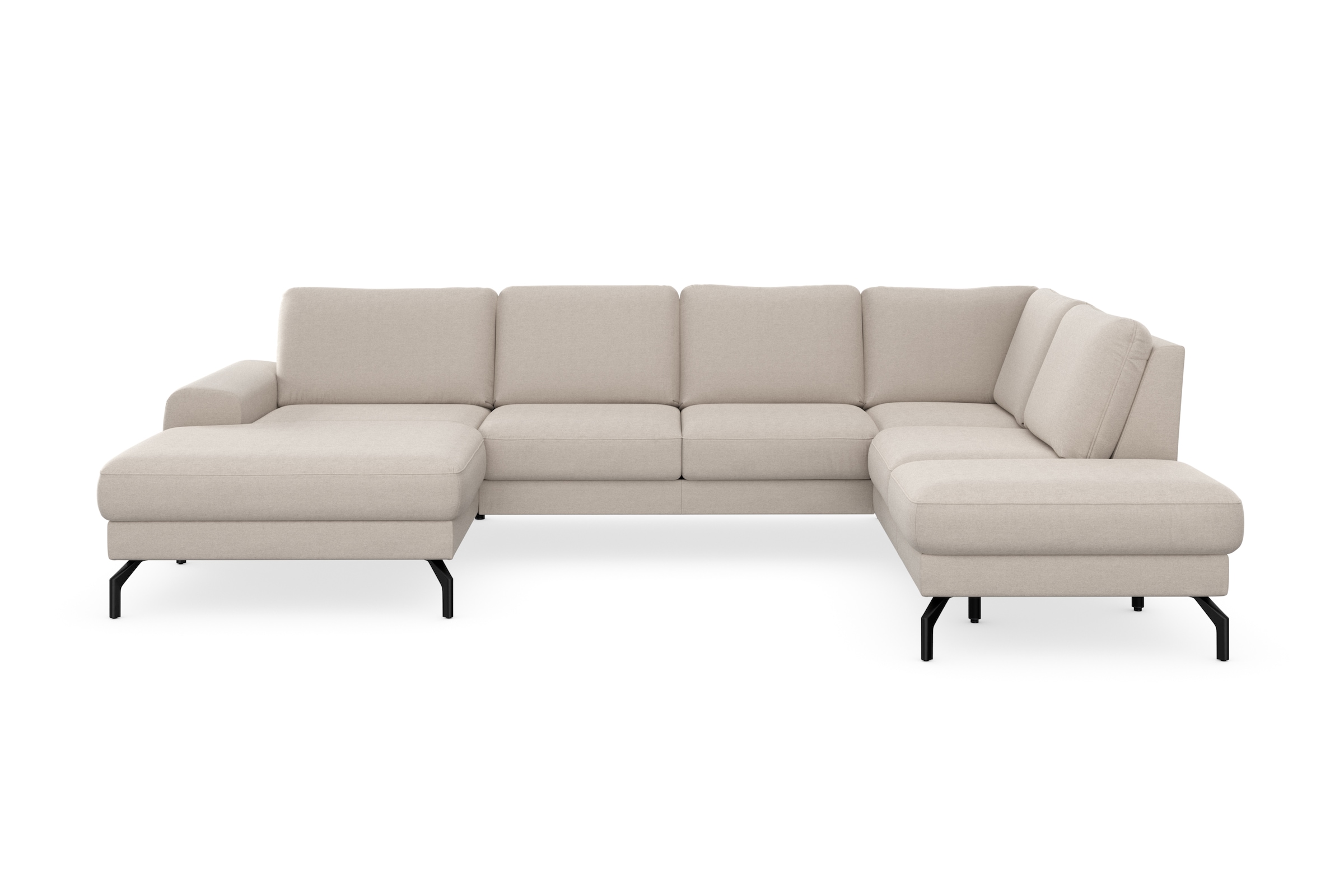 sit&more Wohnlandschaft »Cinturo U-Form«, inklusive Sitztiefenverstellung und Federkern, Sitzhöhe 48 cm