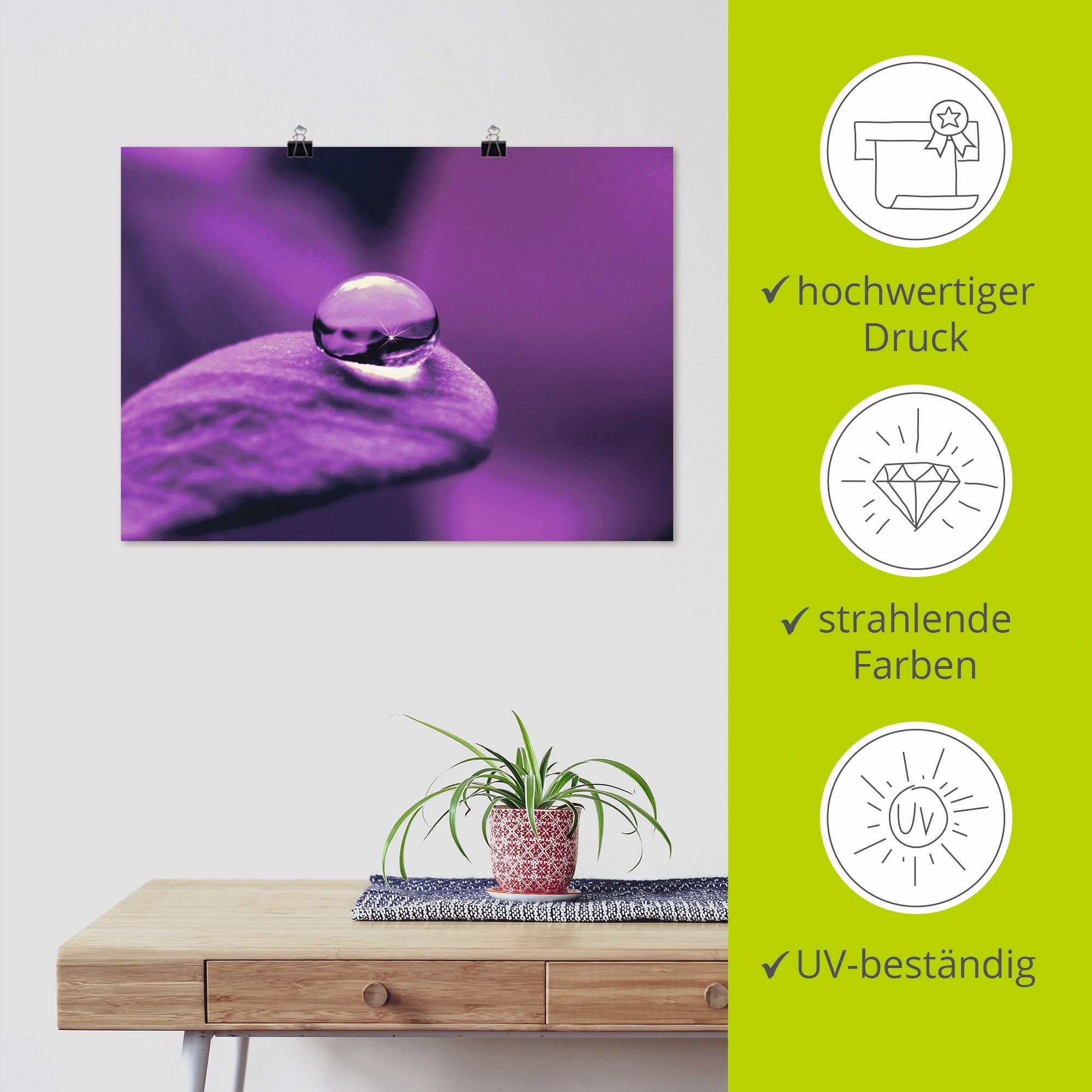 Artland Wandbild »Amethyst«, Blumen, (1 St.), als Leinwandbild, Poster, Wandaufkleber in verschied. Größen