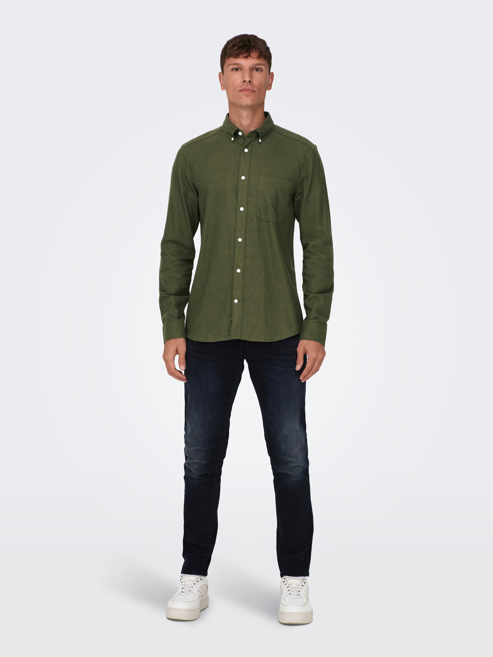 ONLY & SONS Langarmhemd »ONSGUDMUND SLIM 1-PKT SOLID SHIRT NOOS«