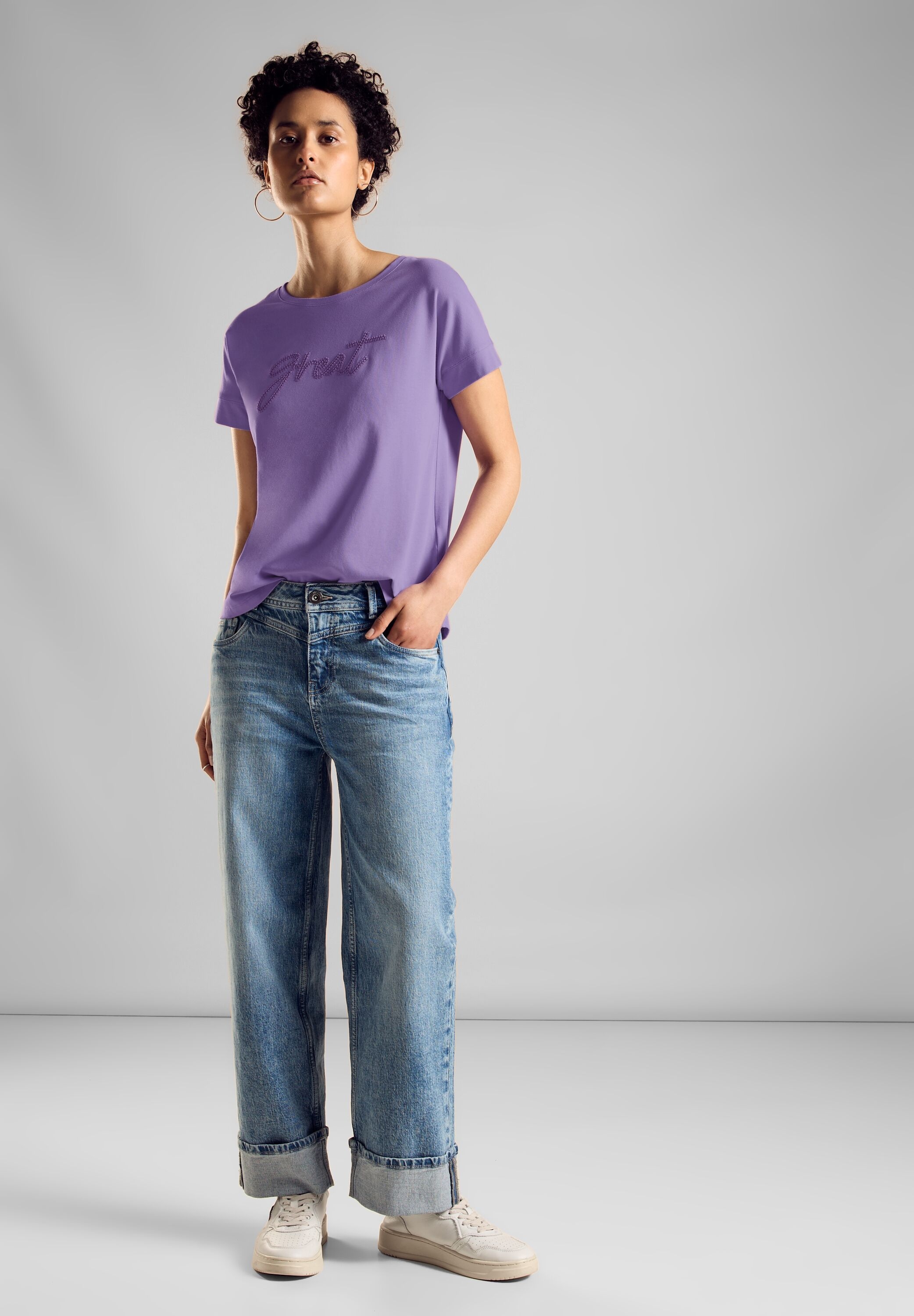 STREET ONE Shirttop, mit Wording