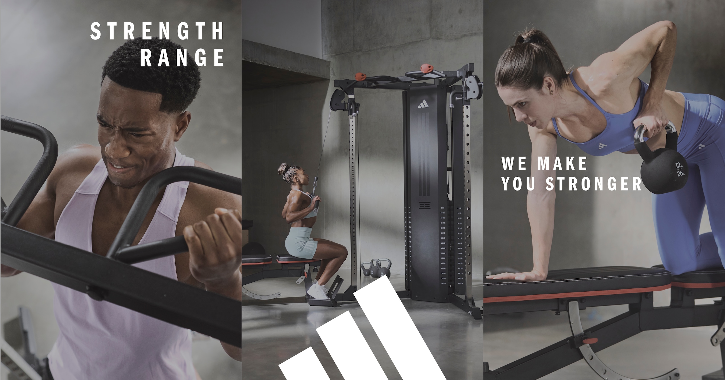 adidas Performance Hantelbank »adidas Utility Bench 3-in-1 Hantelbank« 3-in-1-Bank, 8-fach verstellbar, 180 kg belastbar & mobil