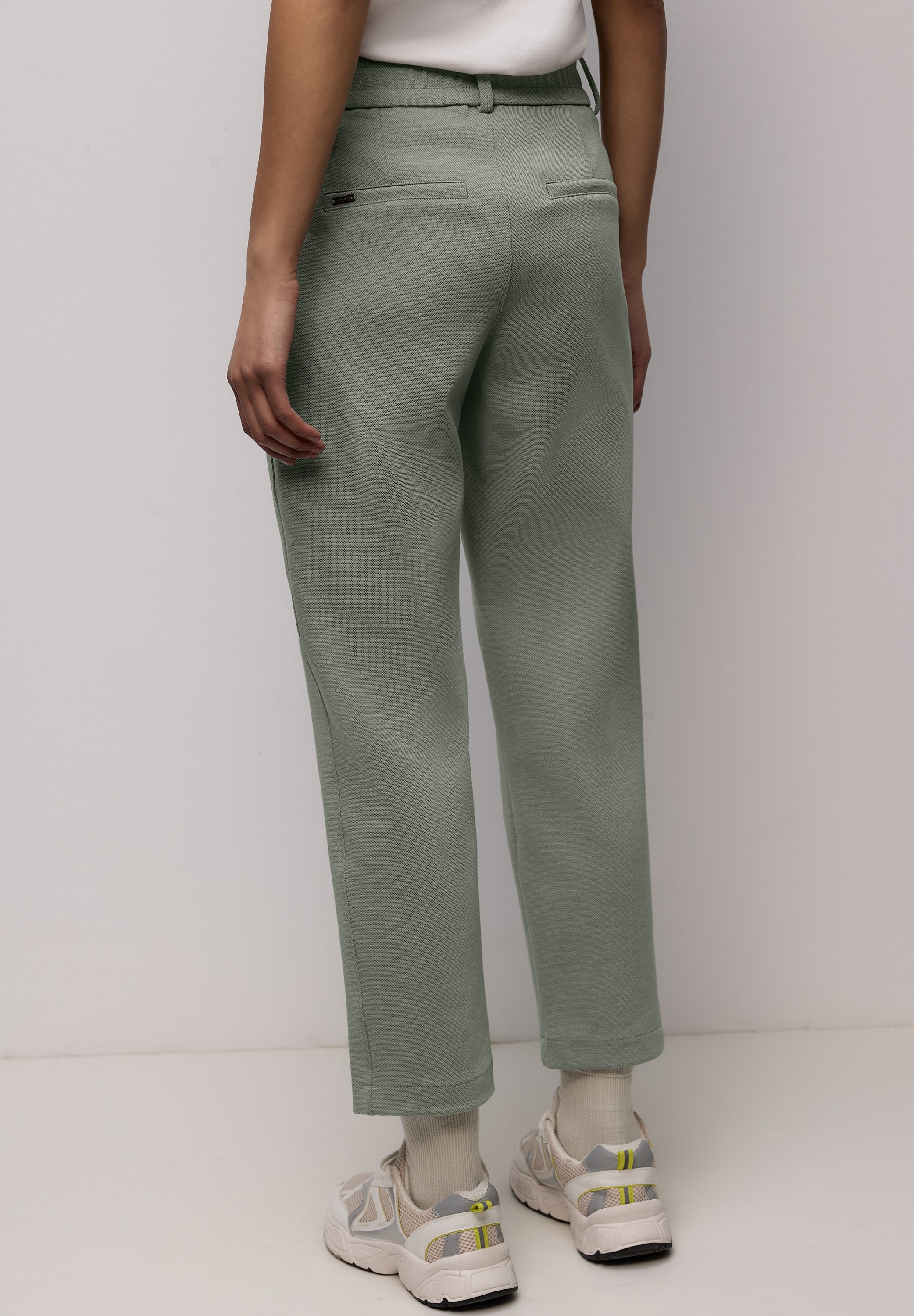 STREET ONE Stoffhose »Style Bonny Piqué«  mit Tape-Detail