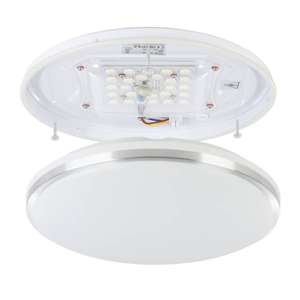 EGLO Deckenleuchte »PINETTO Deckenlampe, Wandlampe, weiß, schwarz, Badezimmerlampe, IP44«, Leuchtmittel LED-Modul | LED fest integriert, Bürolampe, Küche Büro Badezimmer, Flur, minimalistisch, 34x34x6,5cm